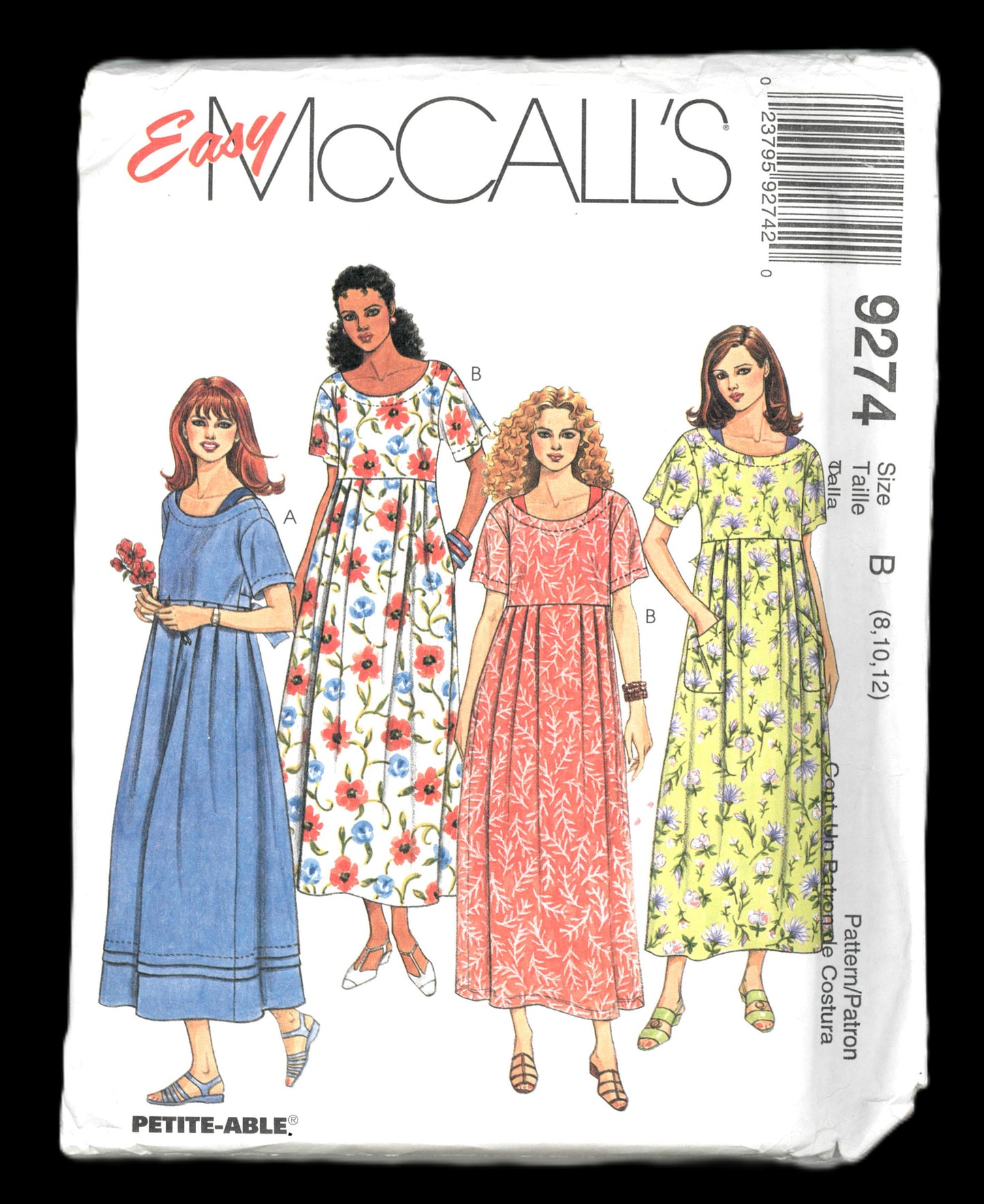 McCalls 9274 Misses Dresses and Slip Sewing Pattern - UNCUT - Size 8 10 12