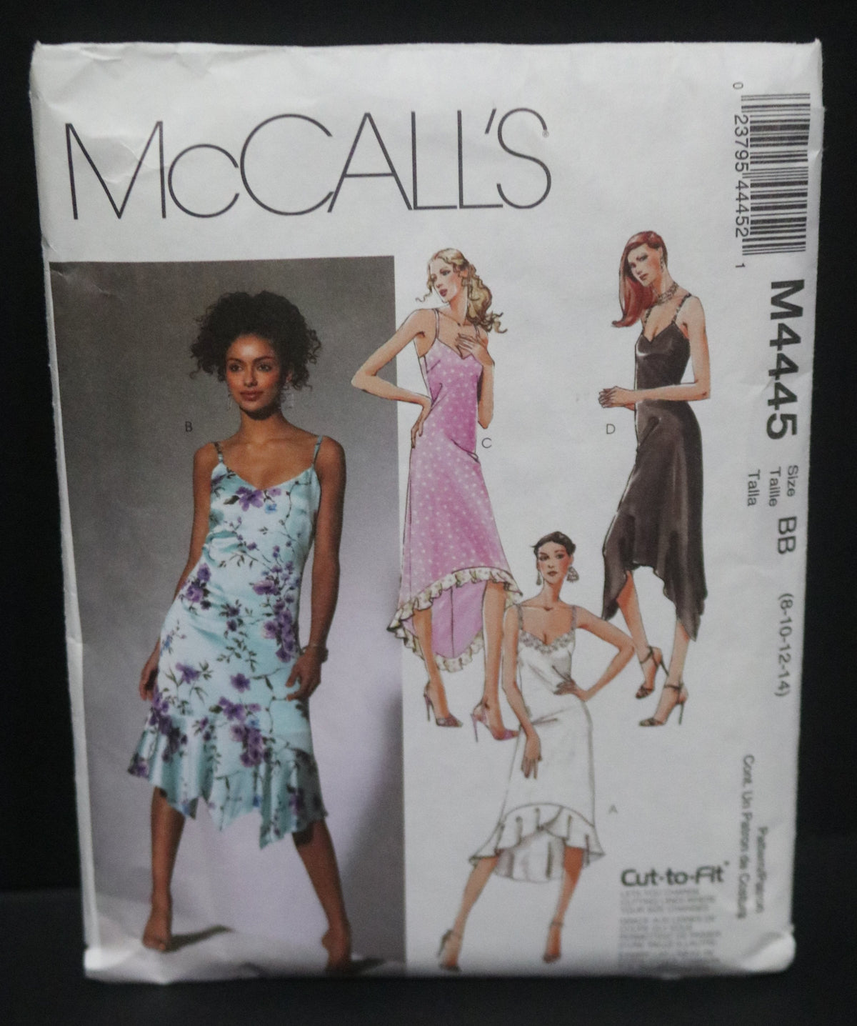 McCalls M4445 Misses / Miss Petite Lined Dress Sewing Pattern - UNCUT - Size 8 10 12 14