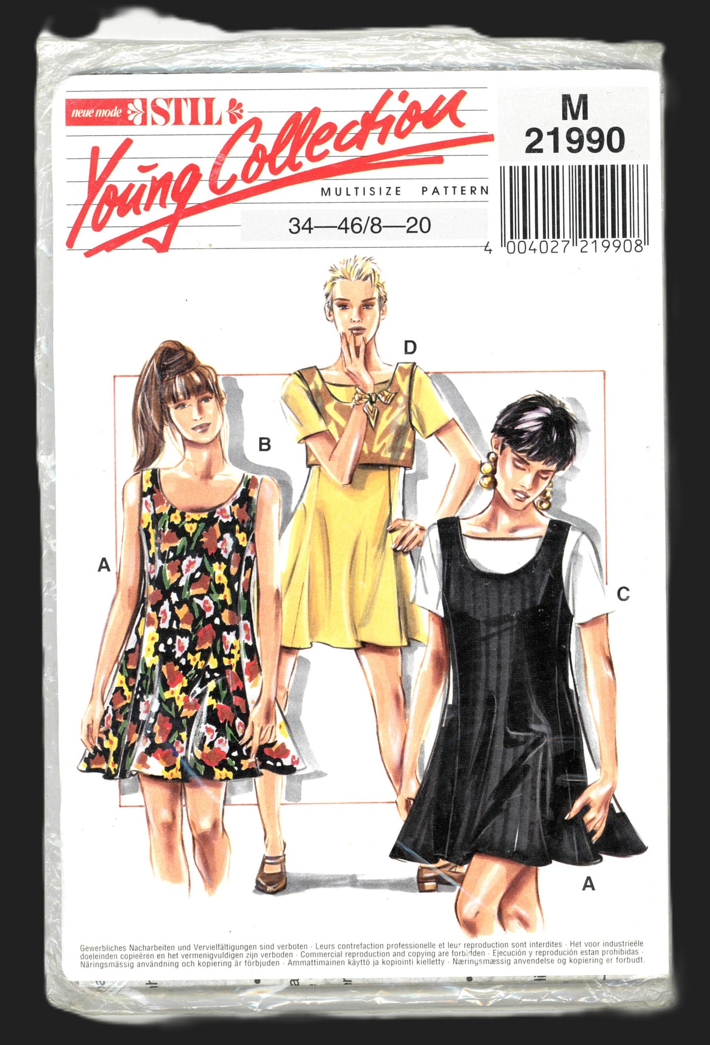 Neue Mode 21990 Young Collection Misses Dress Sewing Pattern - UNCUT - Size 8 10 12 14 16 18 20