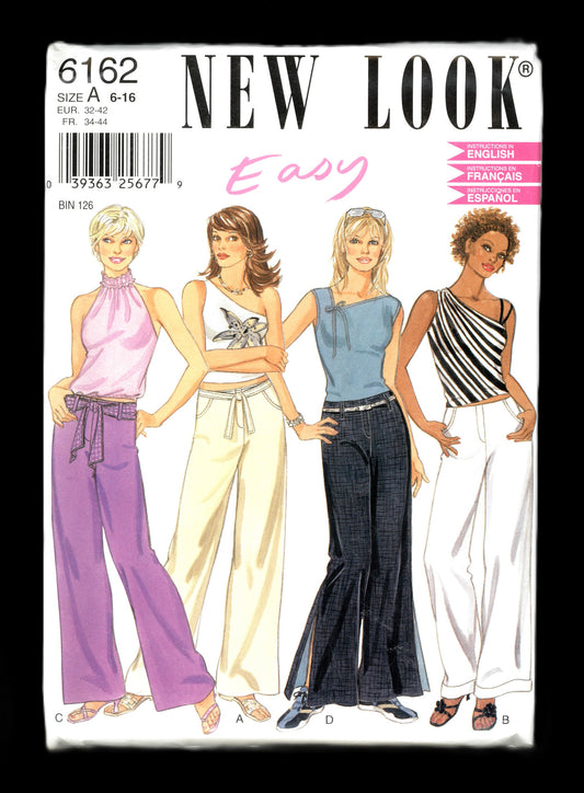 New Look 6162 Misses Pants Sewing Pattern - UNCUT - Size 6 - 16