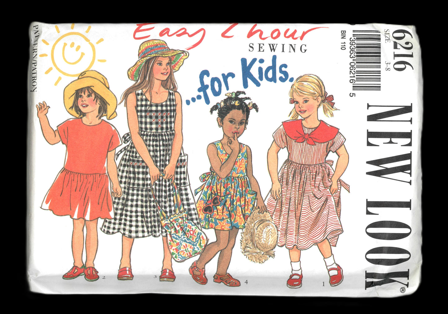 New look 6216 Girls Dress Sewing Pattern - UNCUT - Size 3 - 8