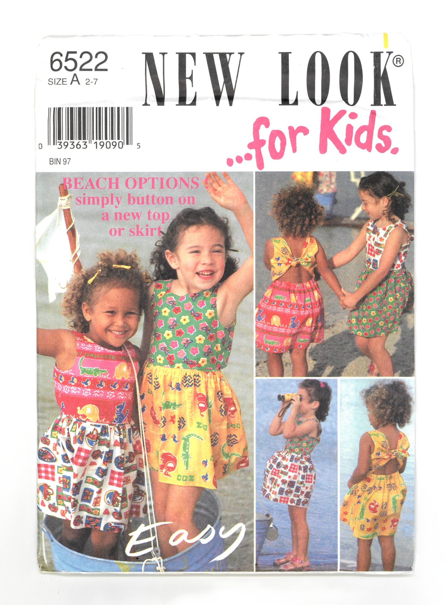 New Look 6522 Girls Summer Top and Skirt Sewing Pattern UNCUT Size 2 - 7