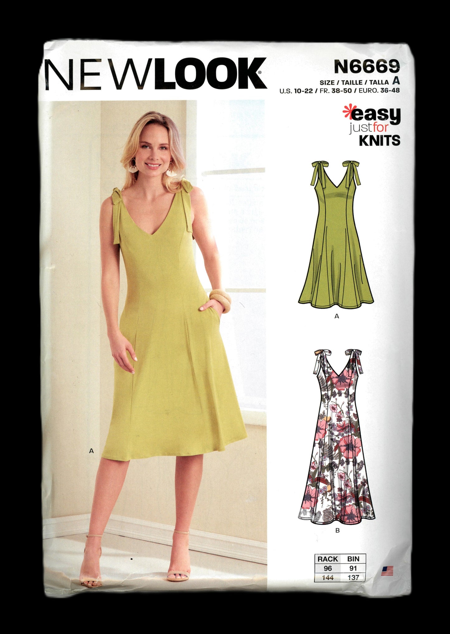 New Look 6669 Dress Sewing Pattern  - UNCUT - Size 10 - 22