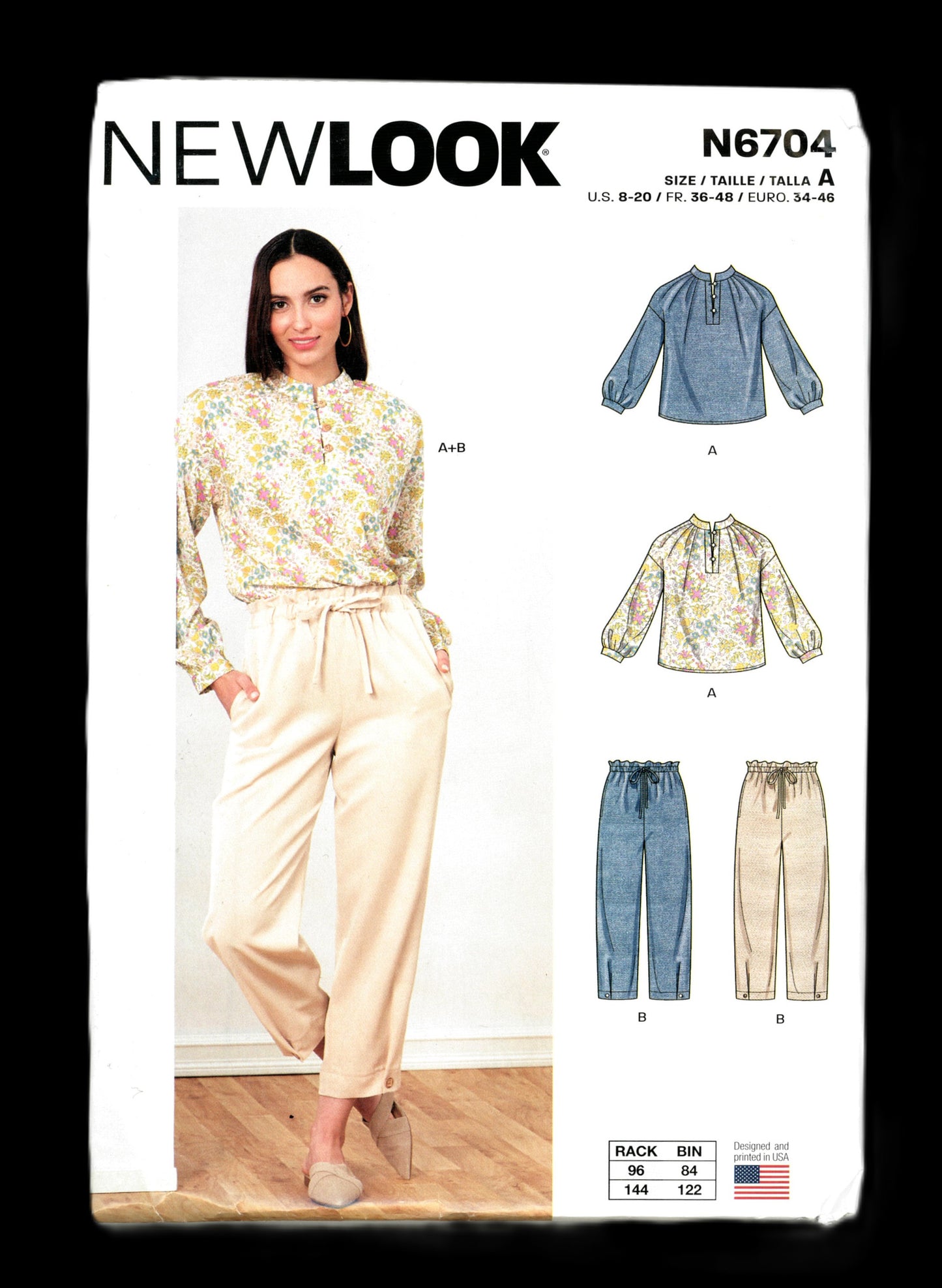 New Look 6704  Misses Top and Pants Sewing Pattern UNCUT - Size 8 - 20