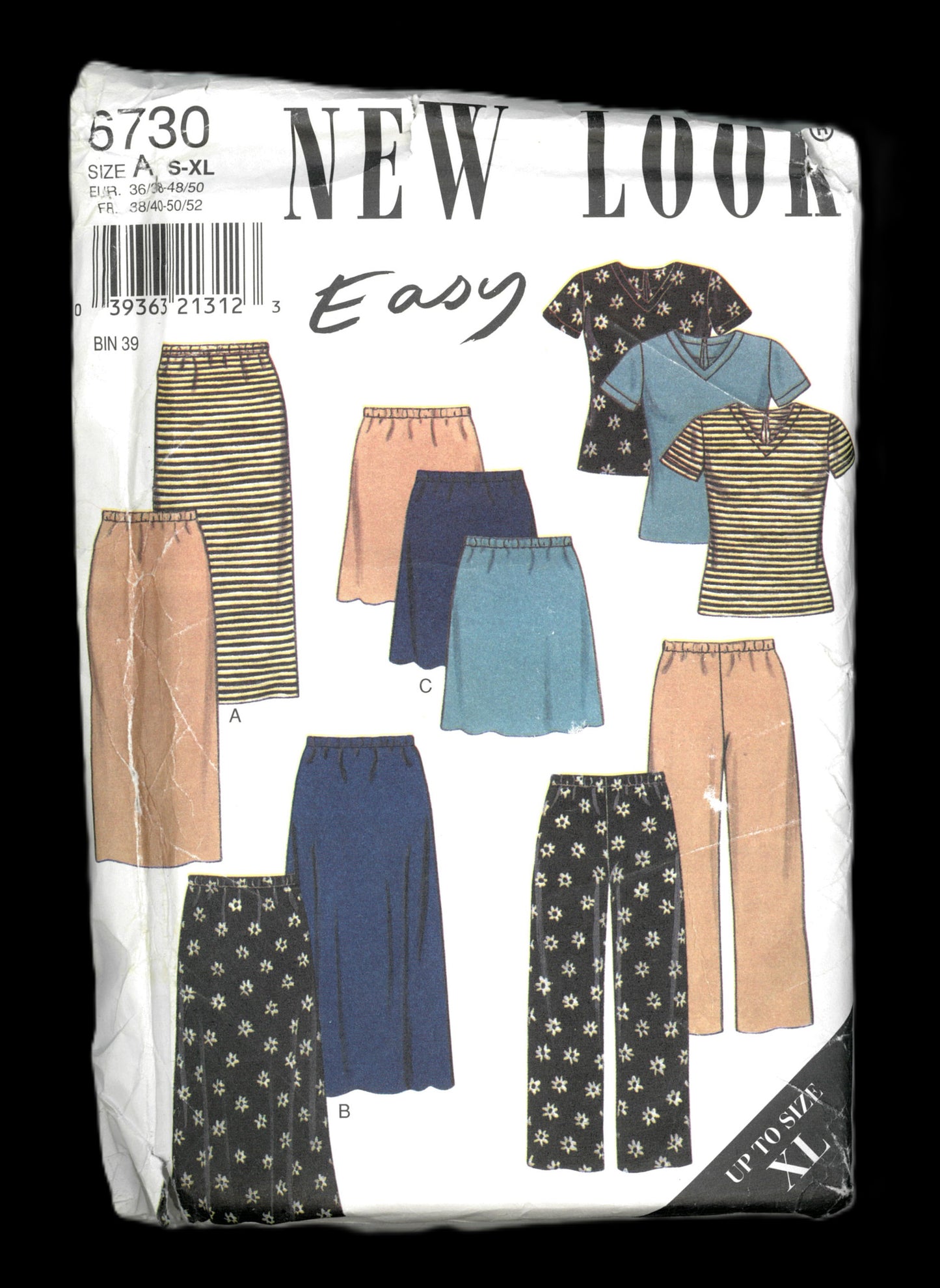 New Look 6730 Misses Top Pants and Skirt Sewing Pattern - UNCUT - Size  S - XL