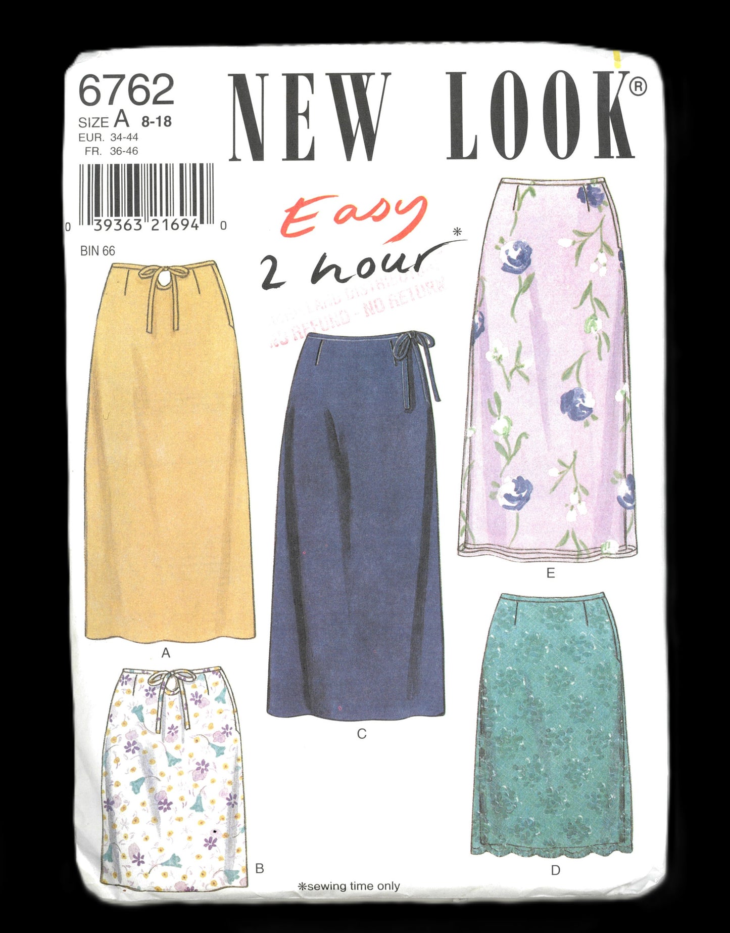 New Look 6762 Misses Skirt Sewing Pattern - UNCUT - Size 8 - 18 ...