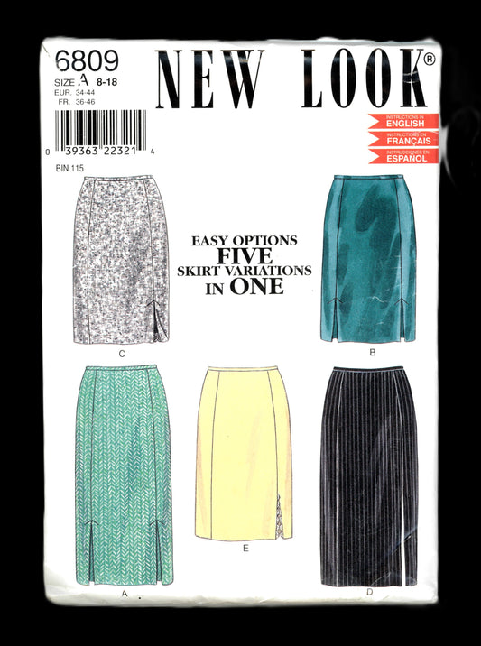 New Look 6809 Misses Skirts Sewing Pattern - UNCUT - Size 8 - 18