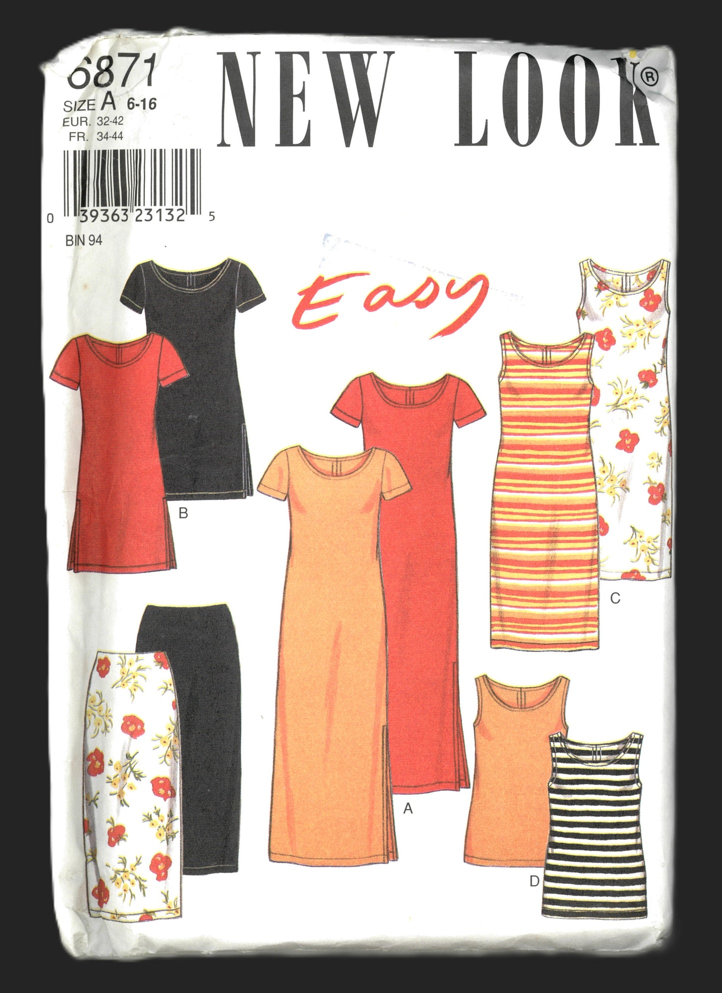 New Look 6871 Misses Dress Top and Skirt Sewing Pattern UNCUT - Size 6 - 16