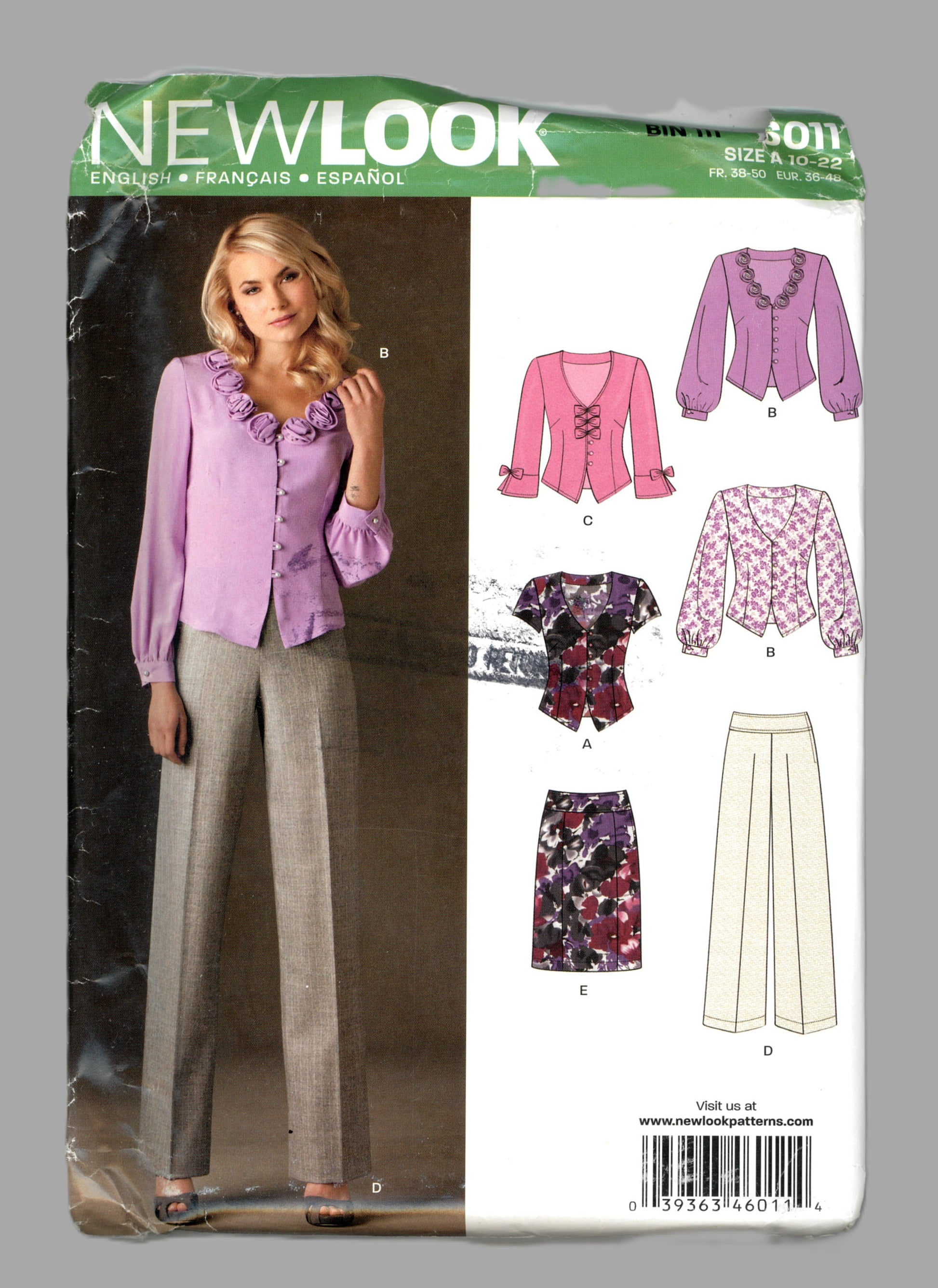 New Look 6011 Misses Top Pants and Skirt Sewing Pattern  - UNCUT - Size 10 - 22