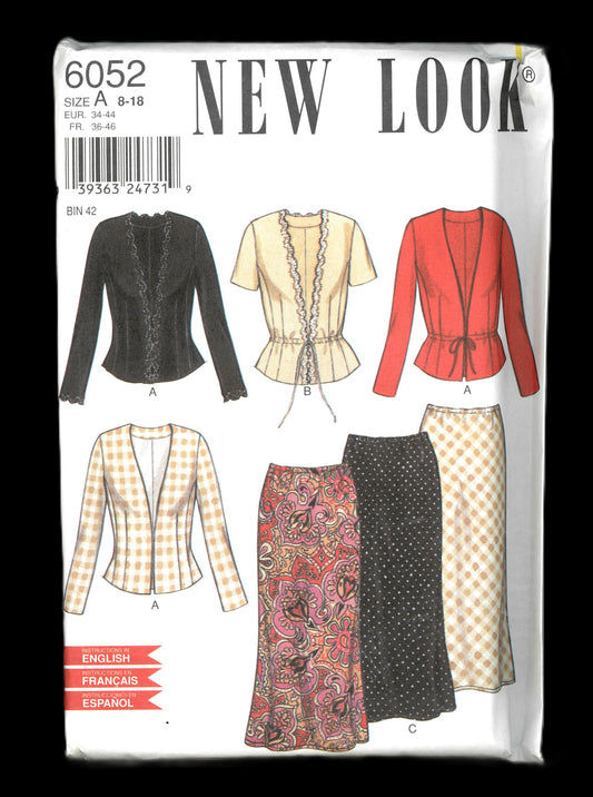 New Look 6052 Misses Jacket and Skirt Sewing Pattern UNCUT - Size 8 - 18