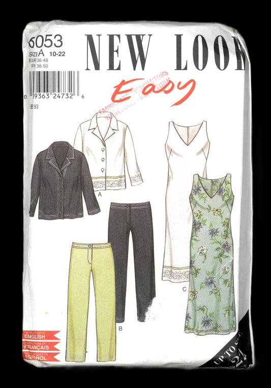 New Look 6053 Misses Jacket Dress and Pants Sewing Pattern  - UNCUT - Size 10 - 22