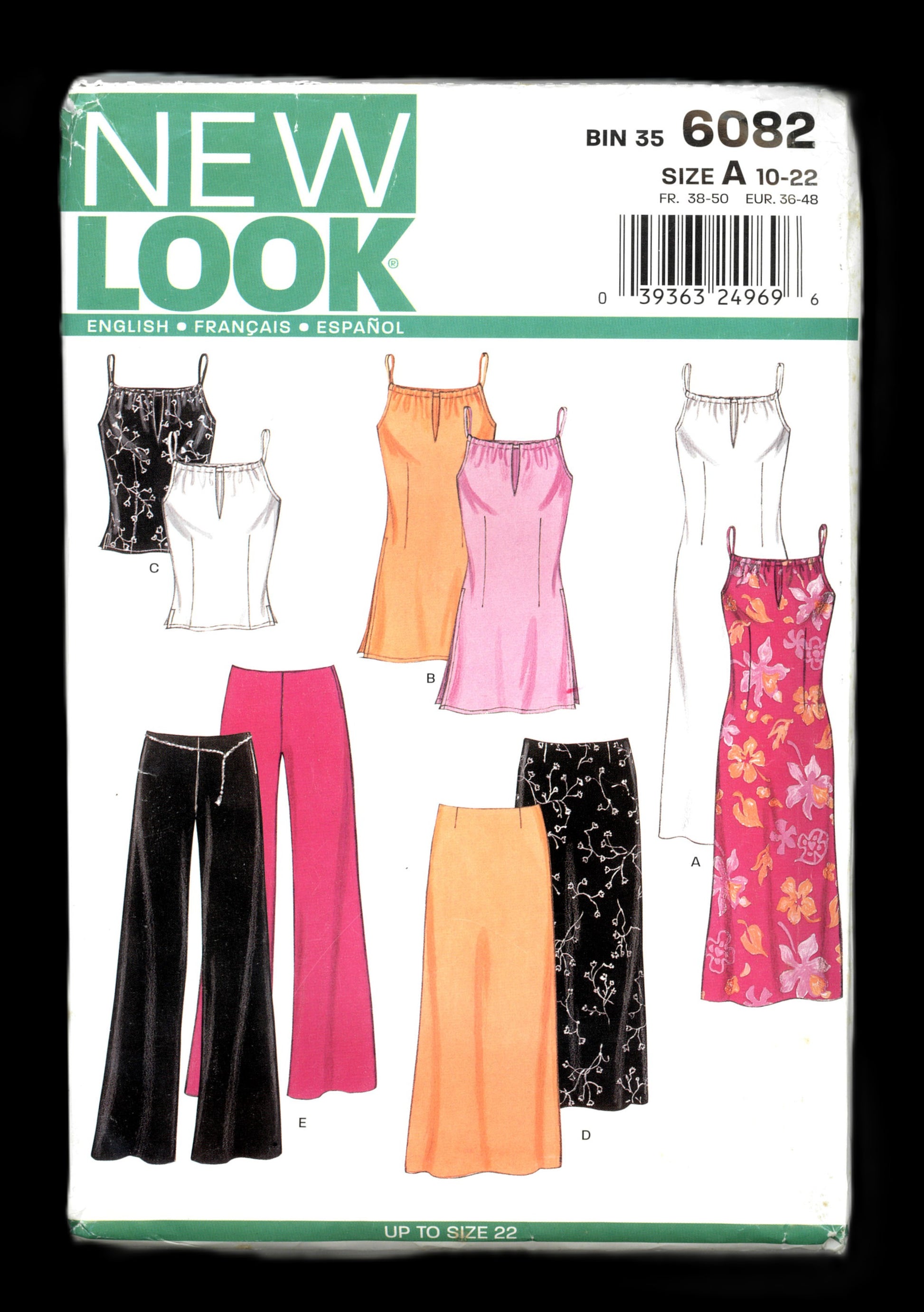 New Look 6082 Misses Dress Top Pants and Skirt Sewing Pattern  - UNCUT - Size 10 - 22