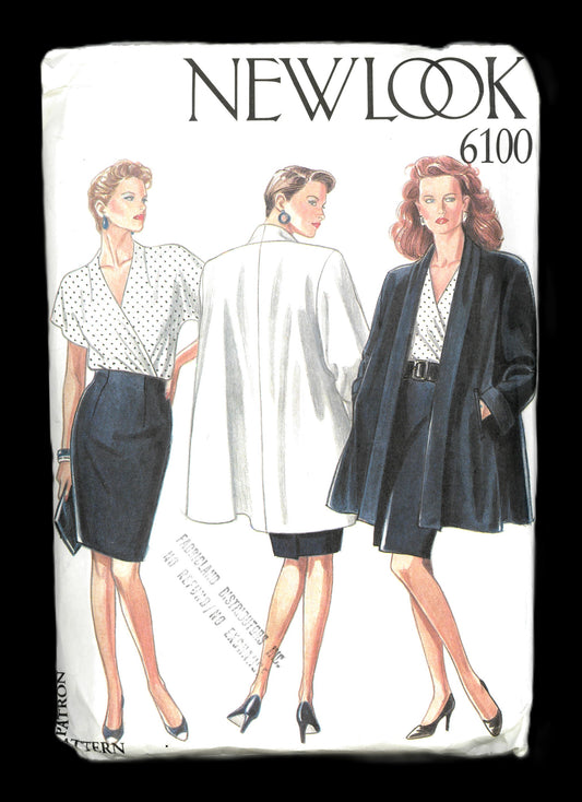 New Look 6100 Misses Jacket Top and Skirt Sewing Pattern UNCUT - Size 8 - 18