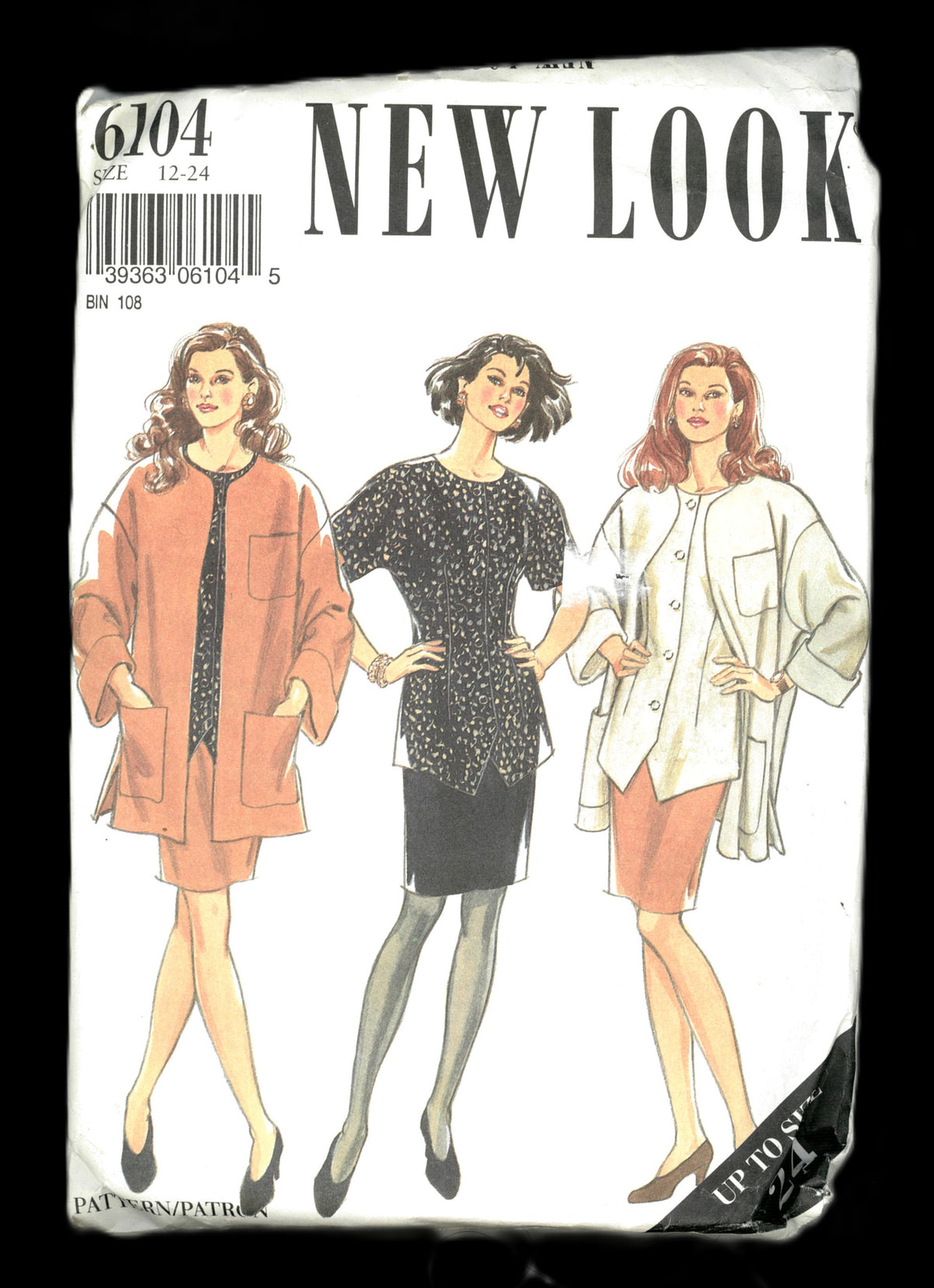New Look 6104 Jacket Top and Skirt Sewing Pattern UNCUT - Size 12 - 24