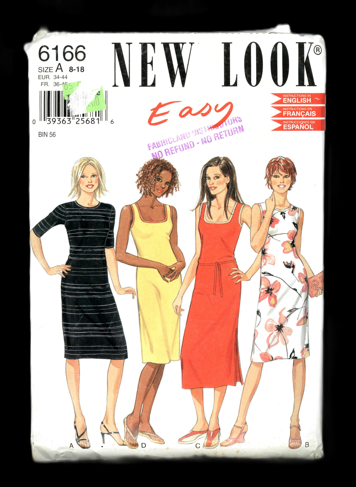 new look dress patterns for ladies 6166 Misses Sewing Pattern - UNCUT - Size 8 6370 Misses Dress with color-rattan-plaid color:BURGUNDY Black Simple Prom Dress