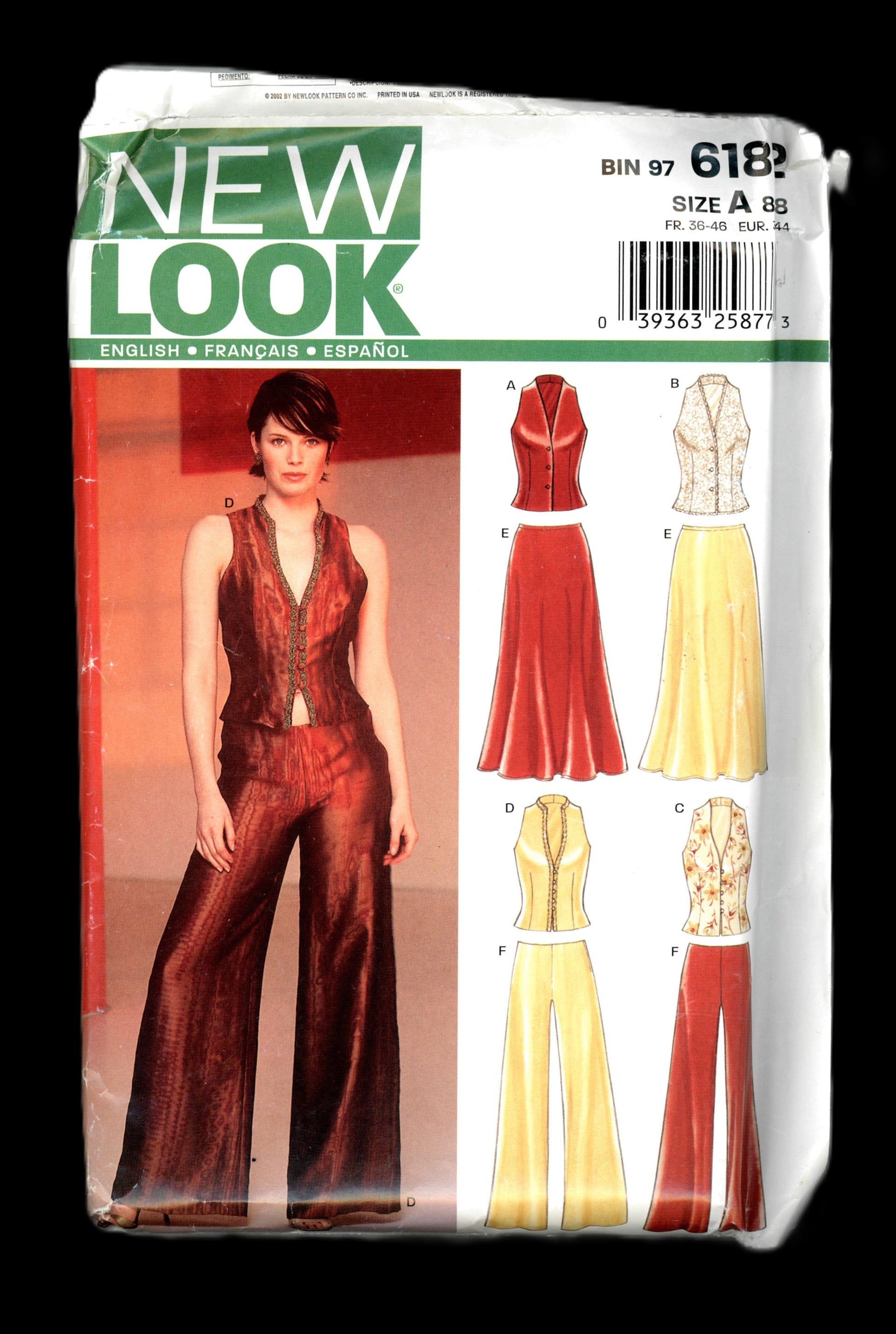 New Look 6182 Misses Top Pants and Skirt Sewing Pattern  - UNCUT - Size 8 - 18