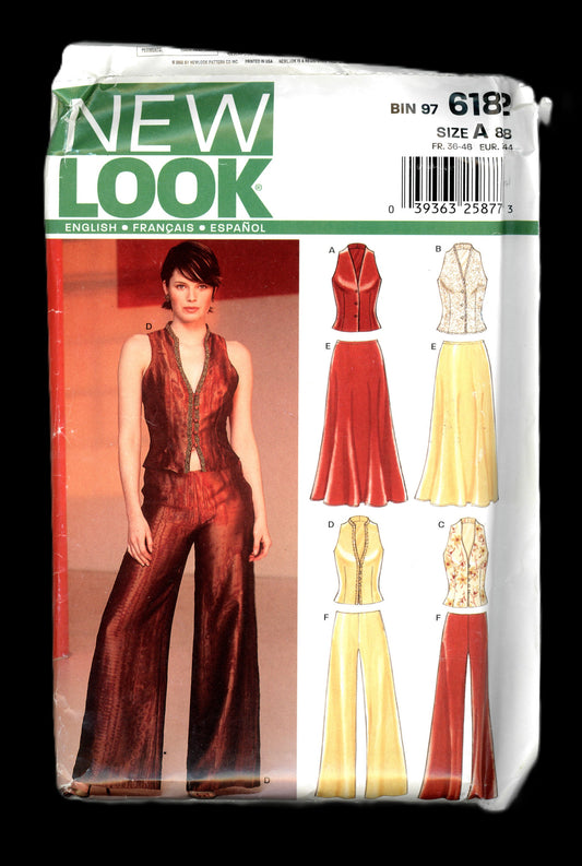New Look 6182 Misses Top Pants and Skirt Sewing Pattern  - UNCUT - Size 8 - 18