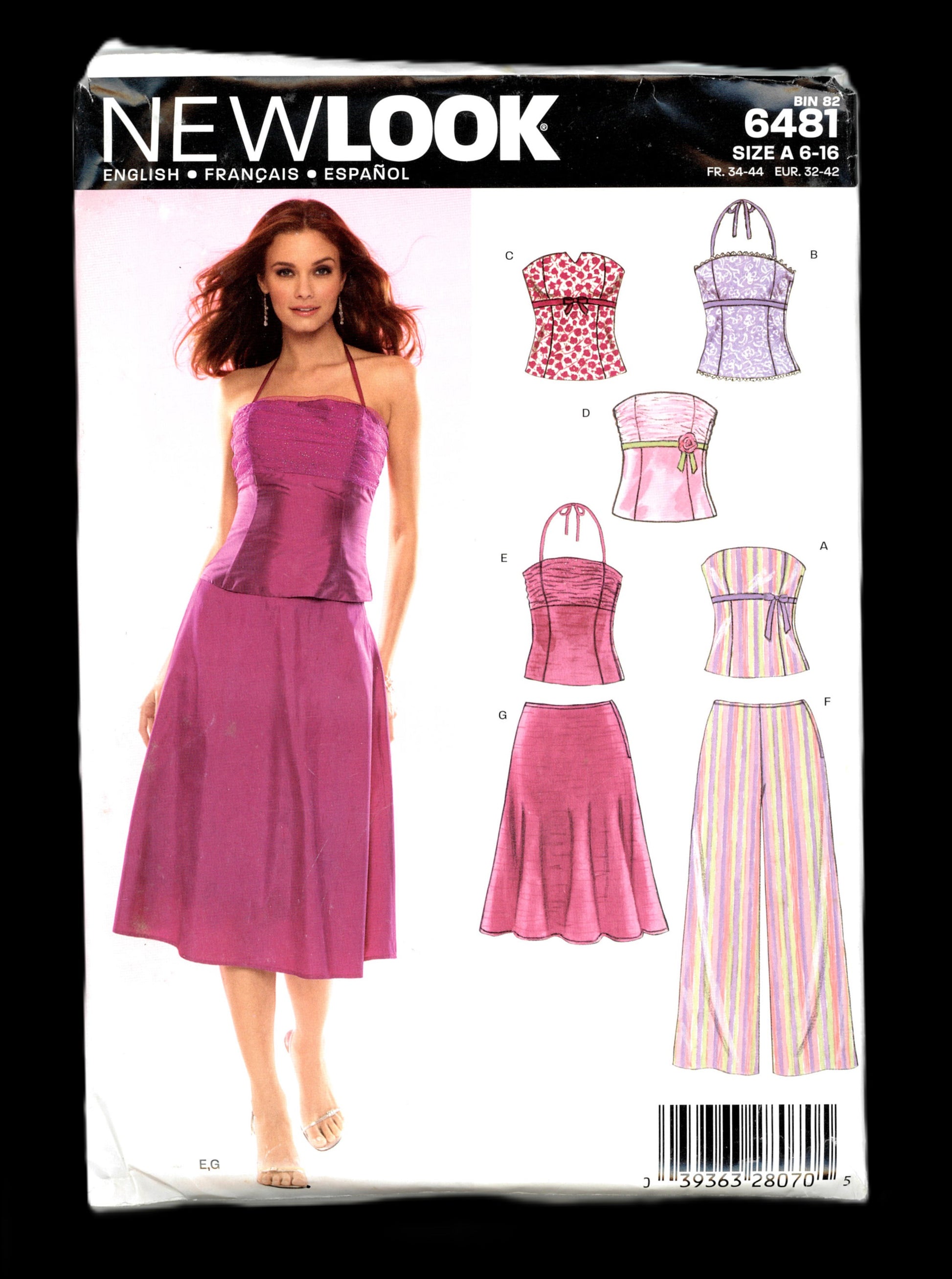 New Look 6481 Misses Top Pants and Skirt Sewing Pattern  - UNCUT - Size 6  - 16