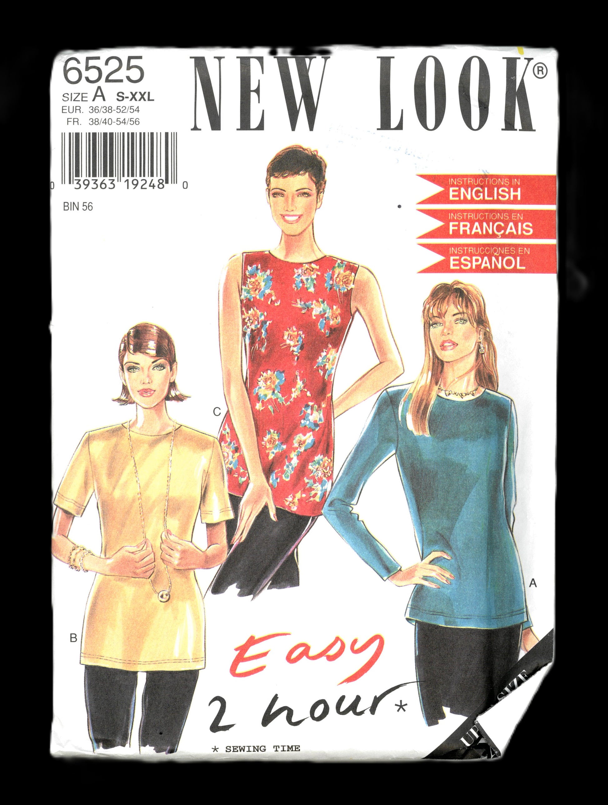 New Look 6525 Misses Tops Pattern UNCUT - Size S - XXL