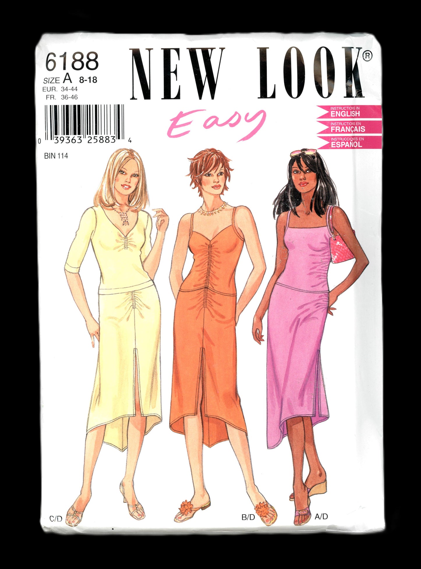 New Look 6861 Misses Top and Skirt Sewing Pattern UNCUT - Size 8 - 18