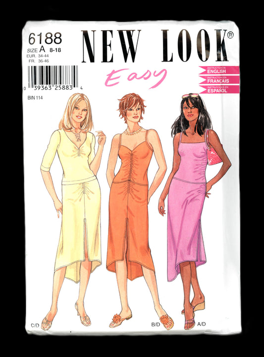 New Look 6861 Misses Top and Skirt Sewing Pattern UNCUT - Size 8 - 18
