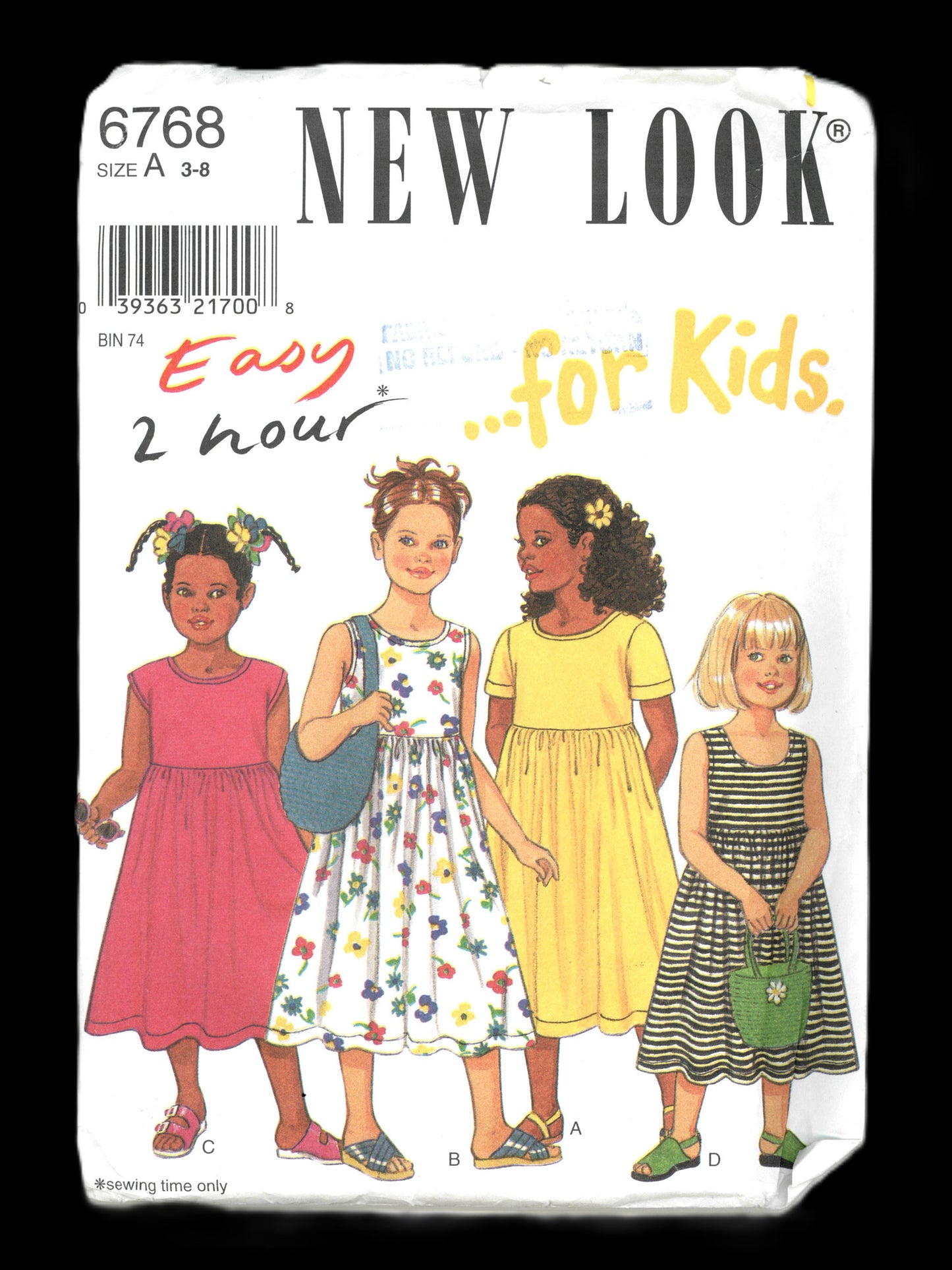 New look 6768 Girls Dress Sewing Pattern - UNCUT - Size 3 - 8