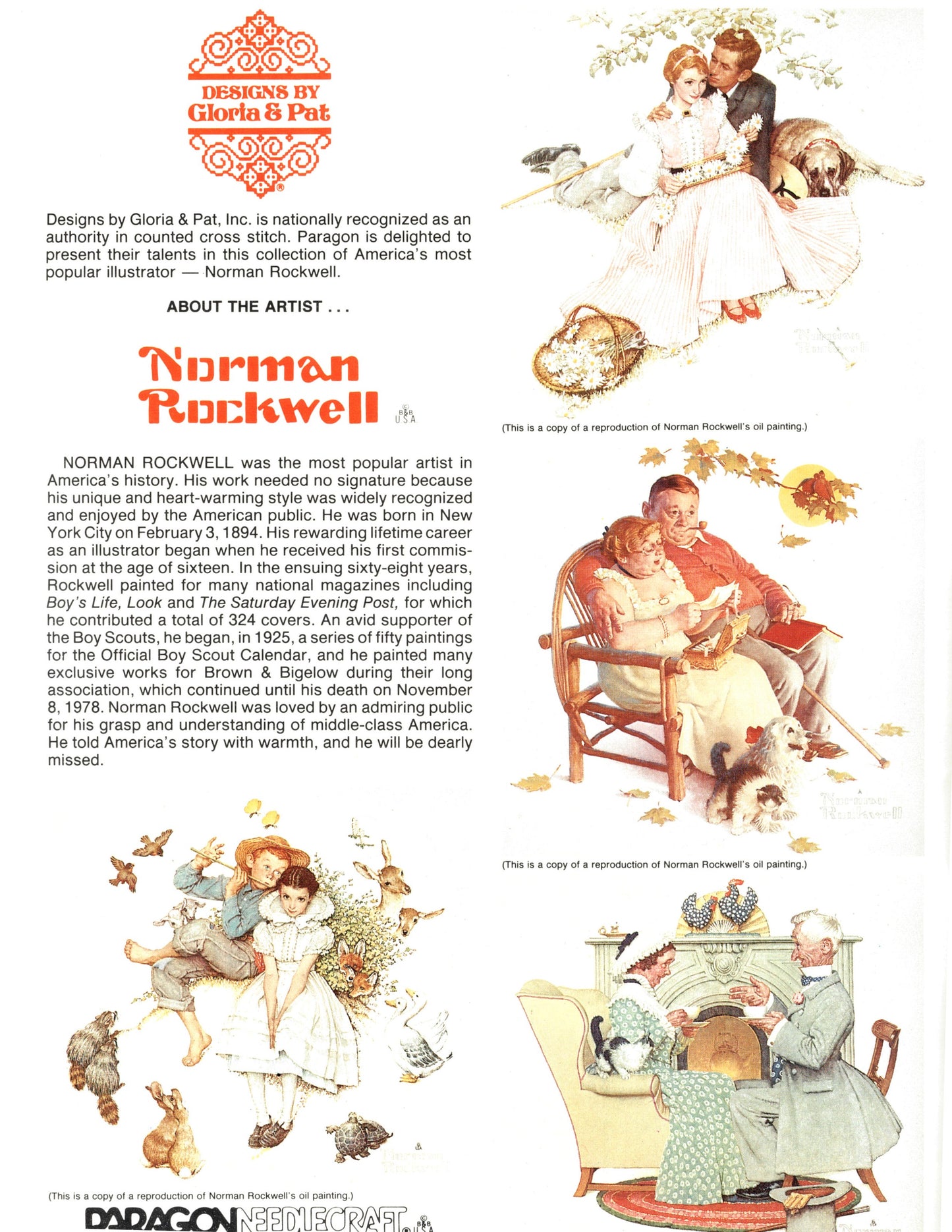 Norman Rockwell Four Ages Of Love Cross Stitch Booklet -  Paragon Needlecraft