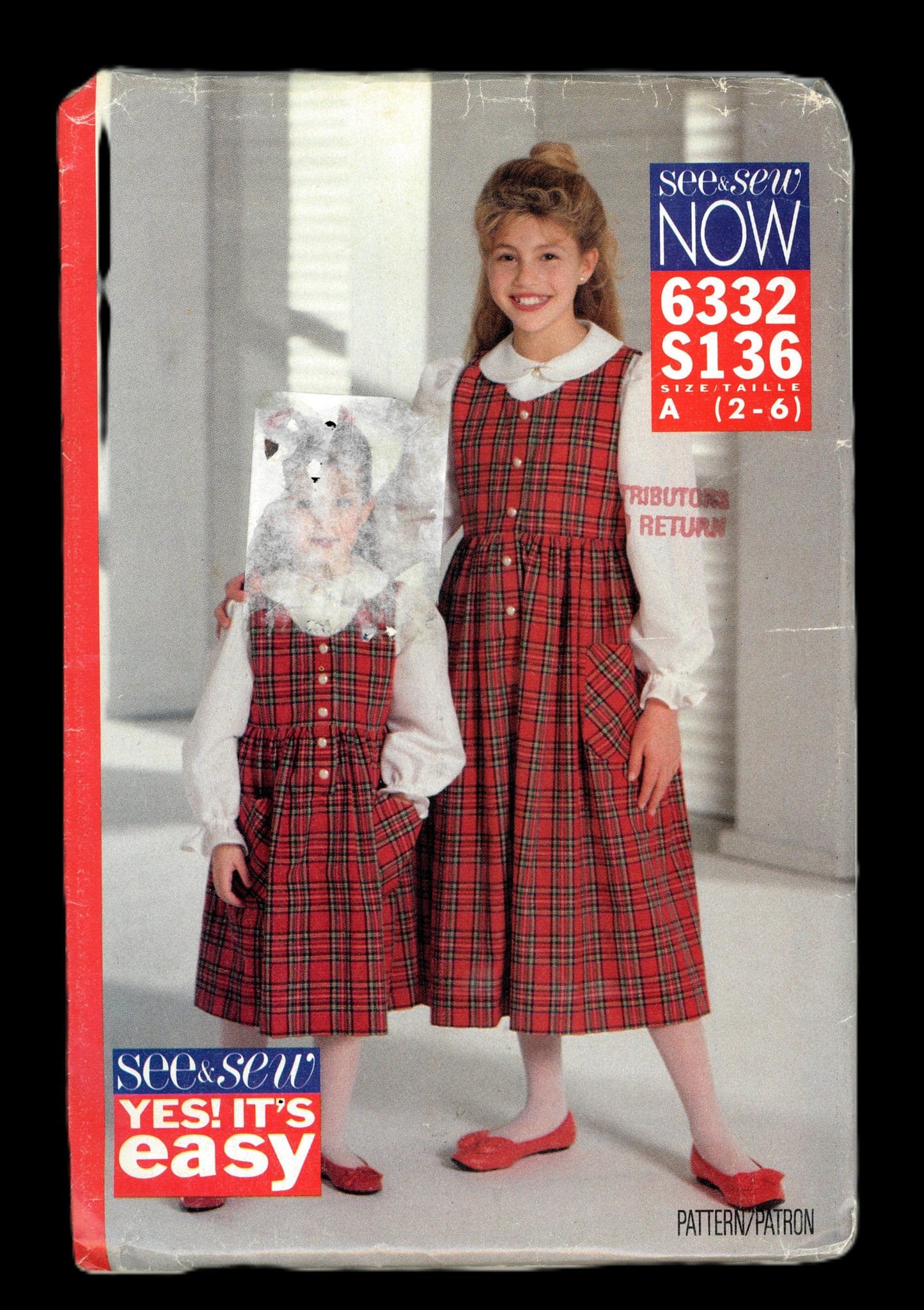 See and Sew 6332 Girls Jumper & Top Sewing Pattern Sewing Pattern UNCUT Size 2 - 6
