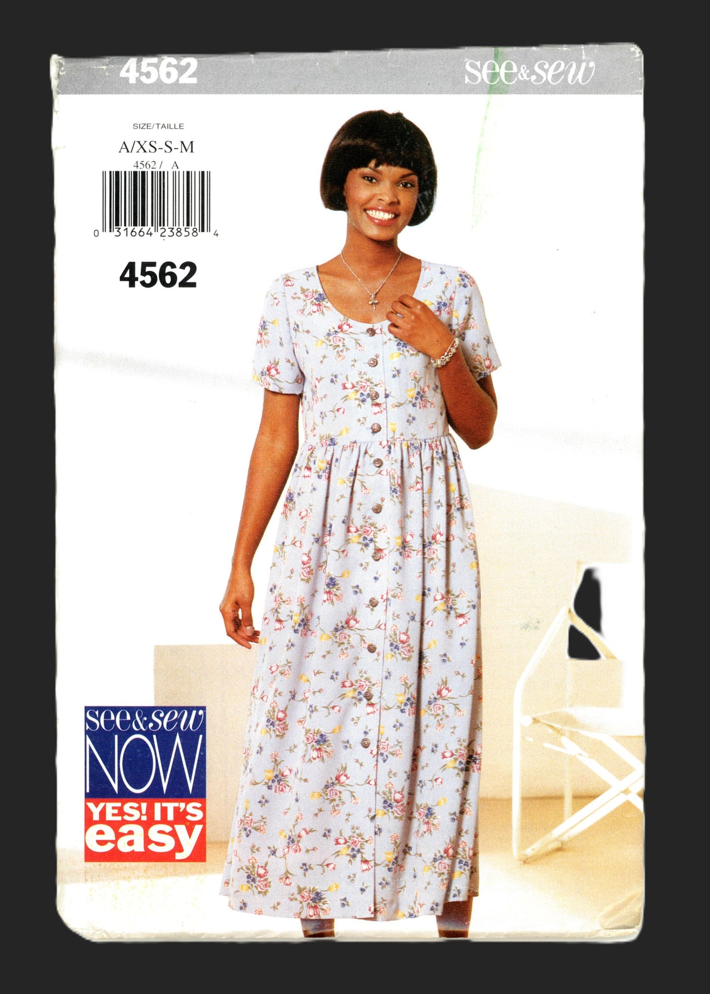 See and Sew 4562 Misses Dress Sewing Pattern - UNCUT - Size Xs S M
