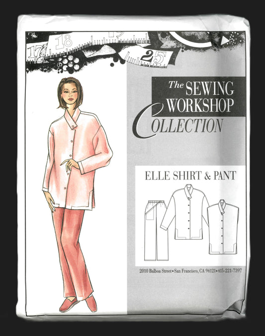 The Sewing Workshop Misses Elle Shirt and Pants Sewing Pattern - UNCUT Size Xs Sm M L XL XXL