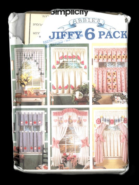 Simplciity 8924 Appliqued WIndow Treatments Sewing Pattern - UNCUT