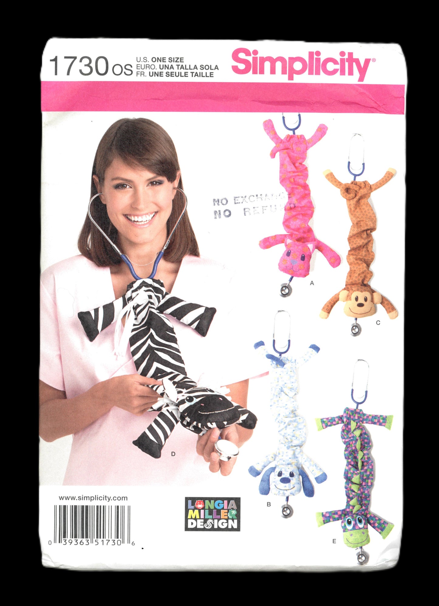 Simplicity 1730 Longia Mille Stethoscope Covers Sewing Pattern - UNCUT