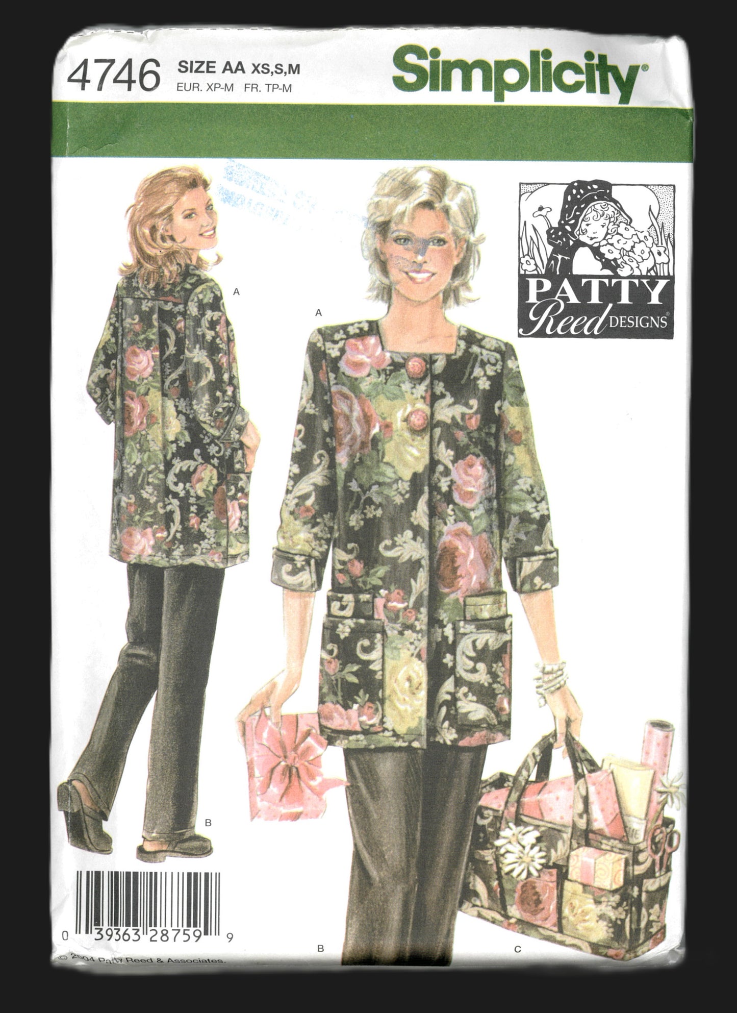 Simplicity 4746 Patty Reed Misses Hobby Coat, Pants and Bag Sewing Pattern - UNCUT - Size XS S M