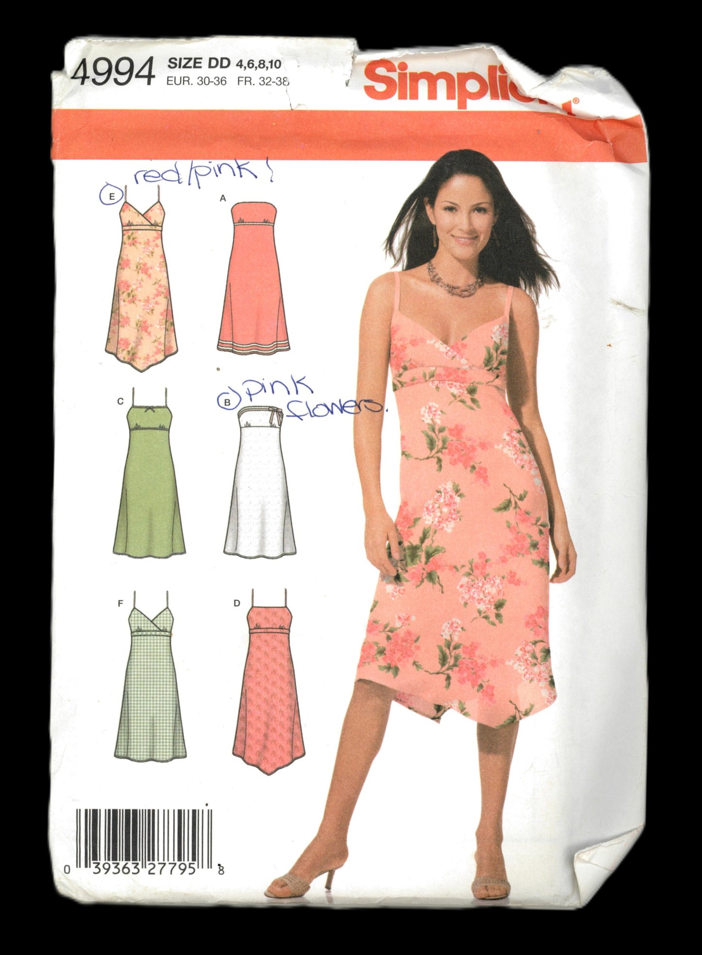 Simplicity 4994 Misses / Miss Petite Sundress with bodice and hemline variations Sewing Pattern UNCUT Size 12 14 16 18