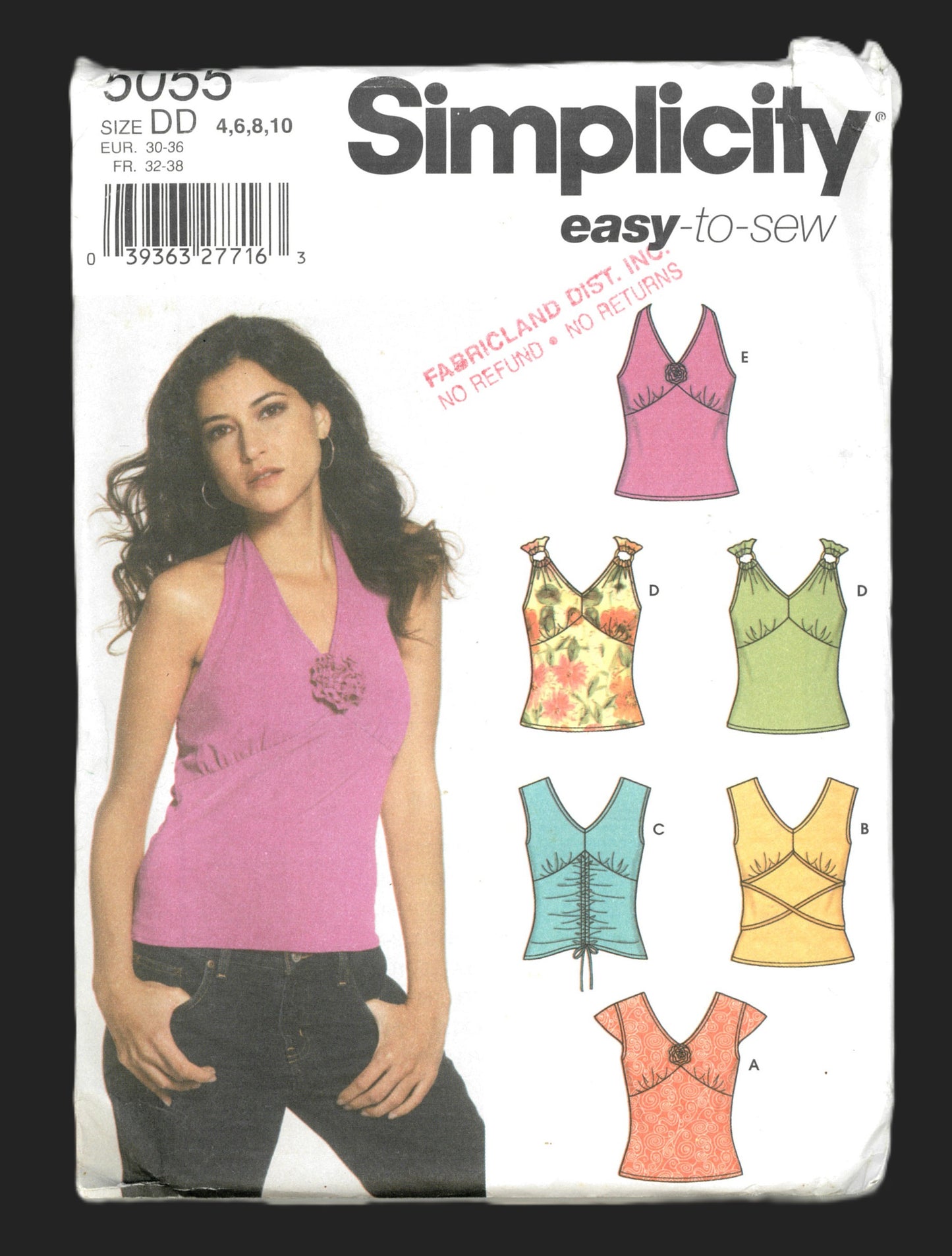 Simplicity 5055 Misses Knit Tops Sewing Pattern UNCUT - Size  4 6 8 10