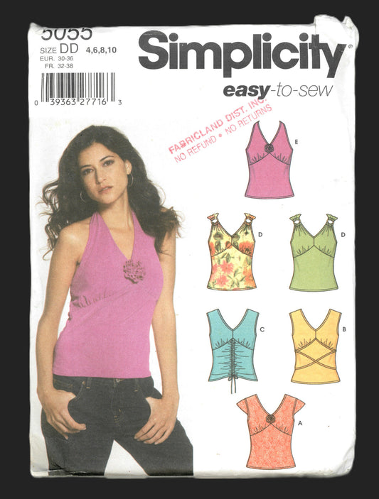 Simplicity 5055 Misses Knit Tops Sewing Pattern UNCUT - Size  4 6 8 10