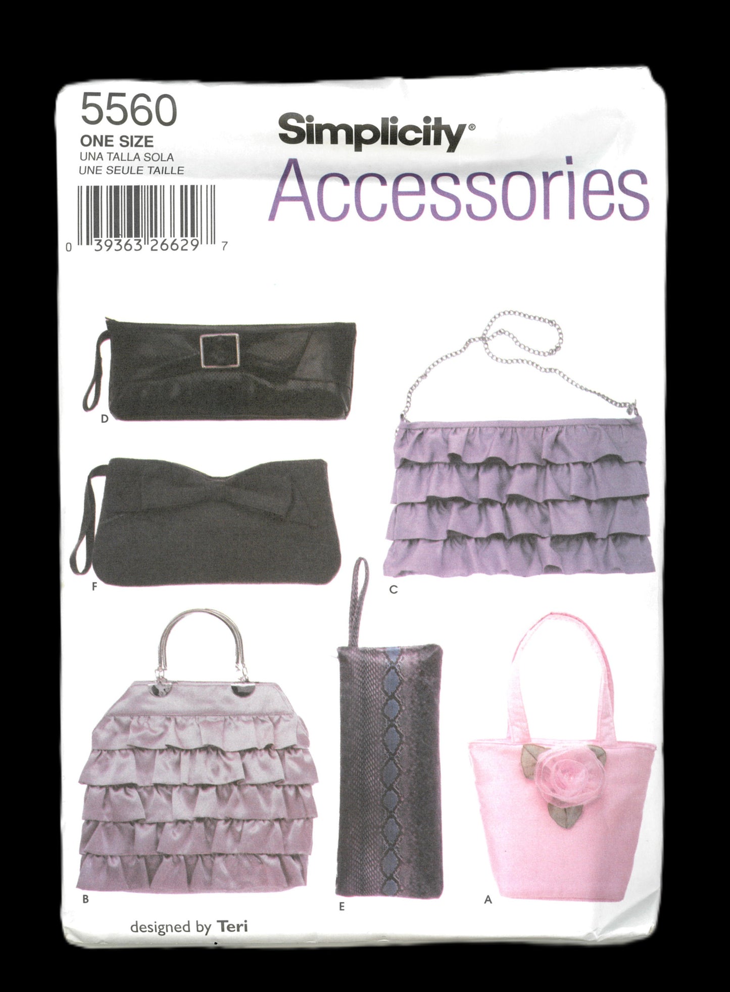 Simpliity 5560 Special Occassion Bags in Six styles Sewing Pattern - UNCUT