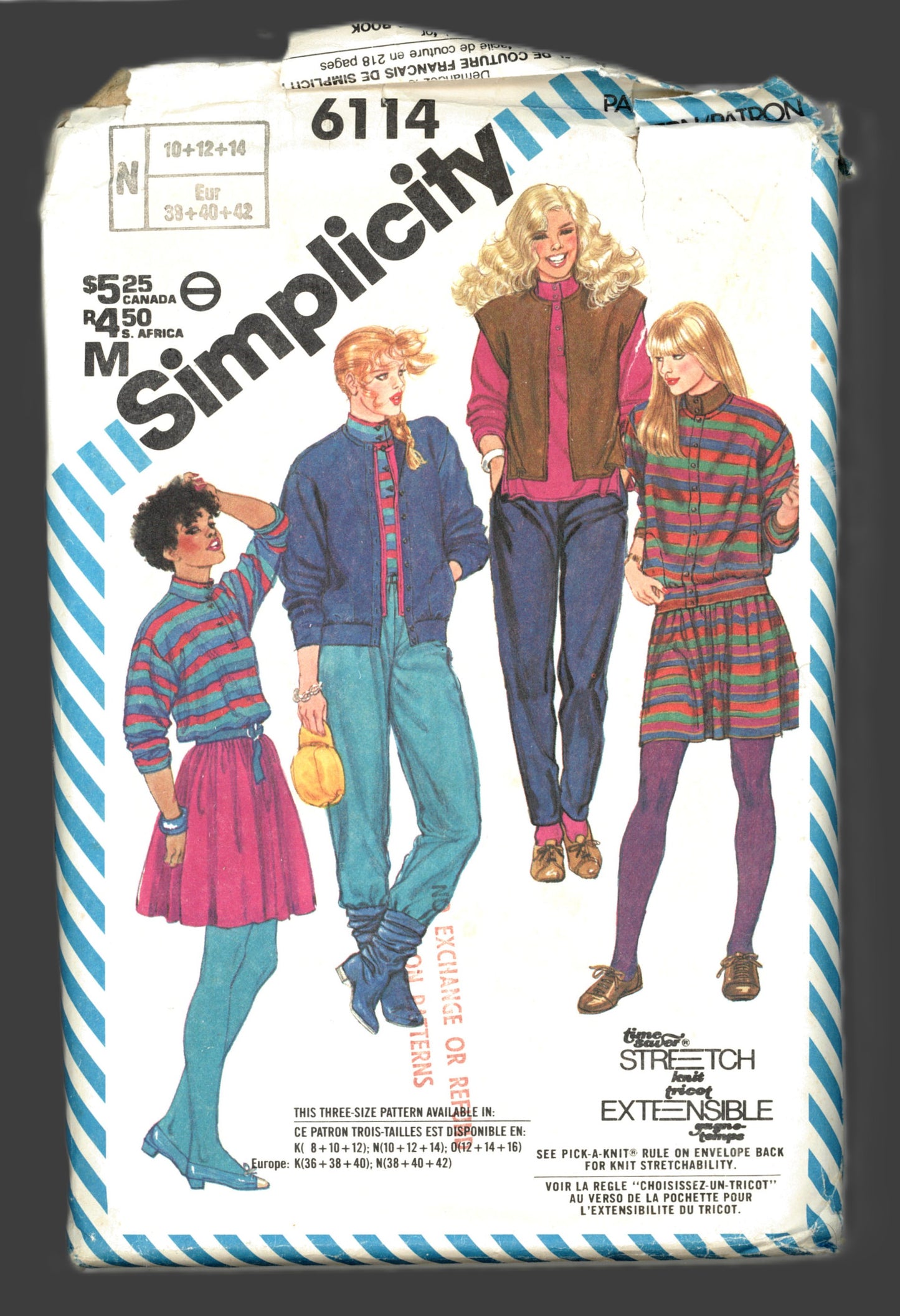 Simplicity 6114 Misses Pull on Pants, Mini Skirt, Pullover Top, Unlined Vest and Cardigan Jacket Sewing Pattern - UNCUT - Size 10 12 14
