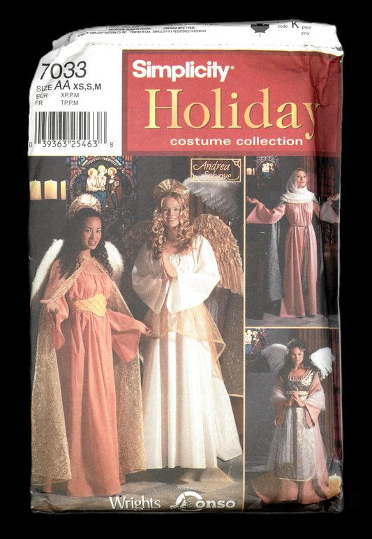 Simplicity 7033 Misses Mary and Three Angels Nativity Resurrection Christmas Pageant Costume Pattern Sewing Pattern - UNCUT  Size XS S M