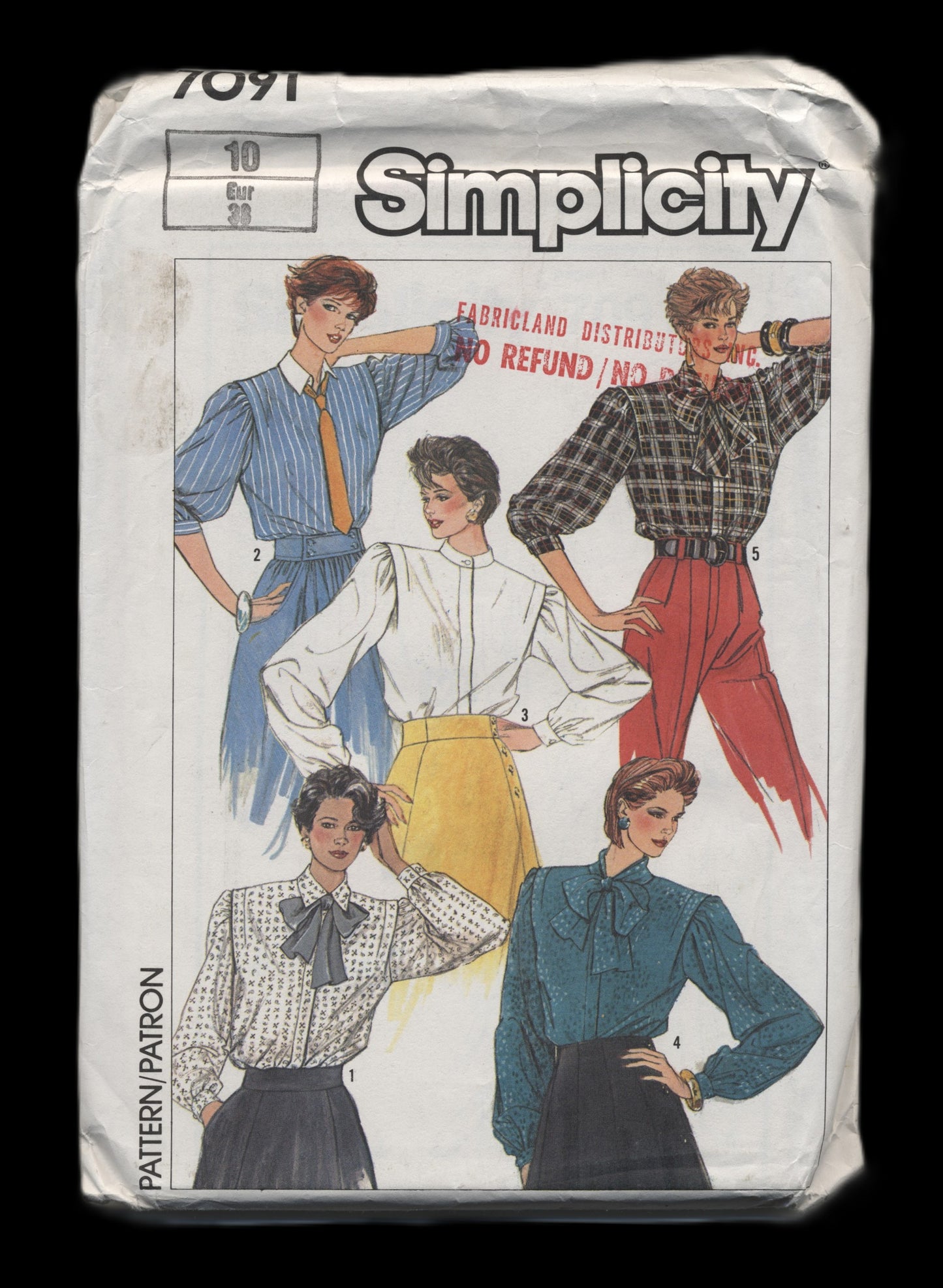 Simplicity 7091 Misses BLouse Sewing Pattern UNCUT Size 10