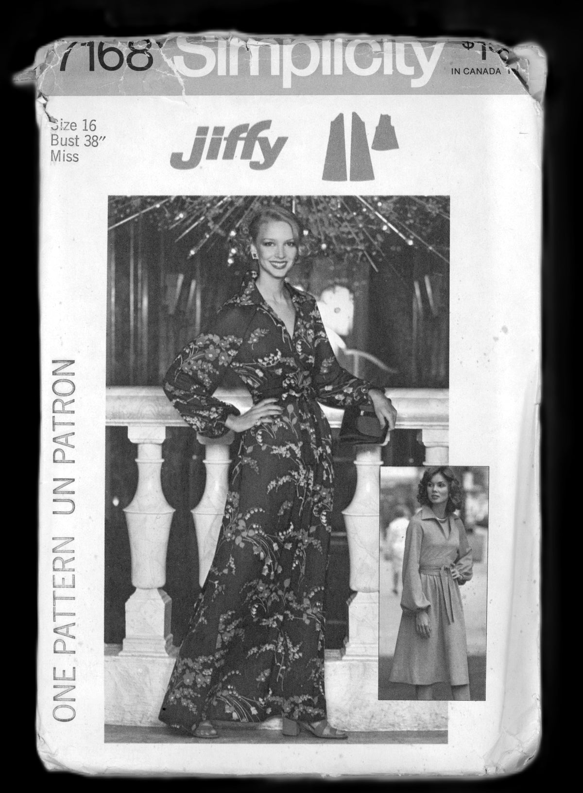 Simplicity 7168 Misses Jiffy Dress in Two Lengths and Belt Sewing Pattern UNCUT Size 16 Bust 38"