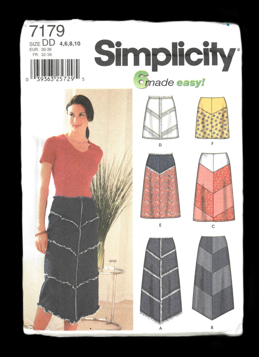 Simplicity 7179 Misses Skirts in Three Lengths Sewing Pattern - UNCUT -  Size 4 6 8 10