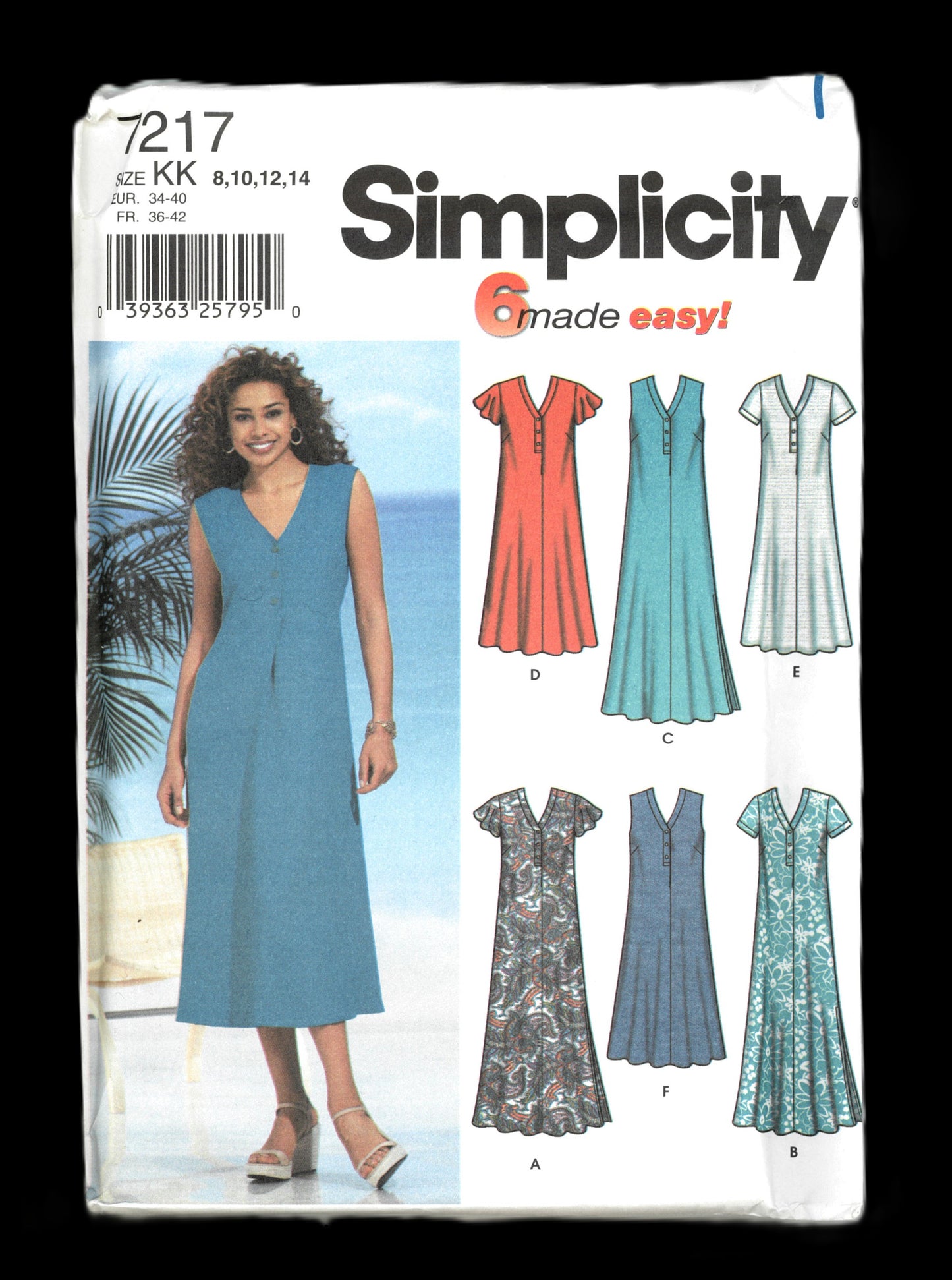 Simplicity 7217  Misses Pullover Dress in Two Lengths Sewing Pattern UNCUT Size 8 10 12 14