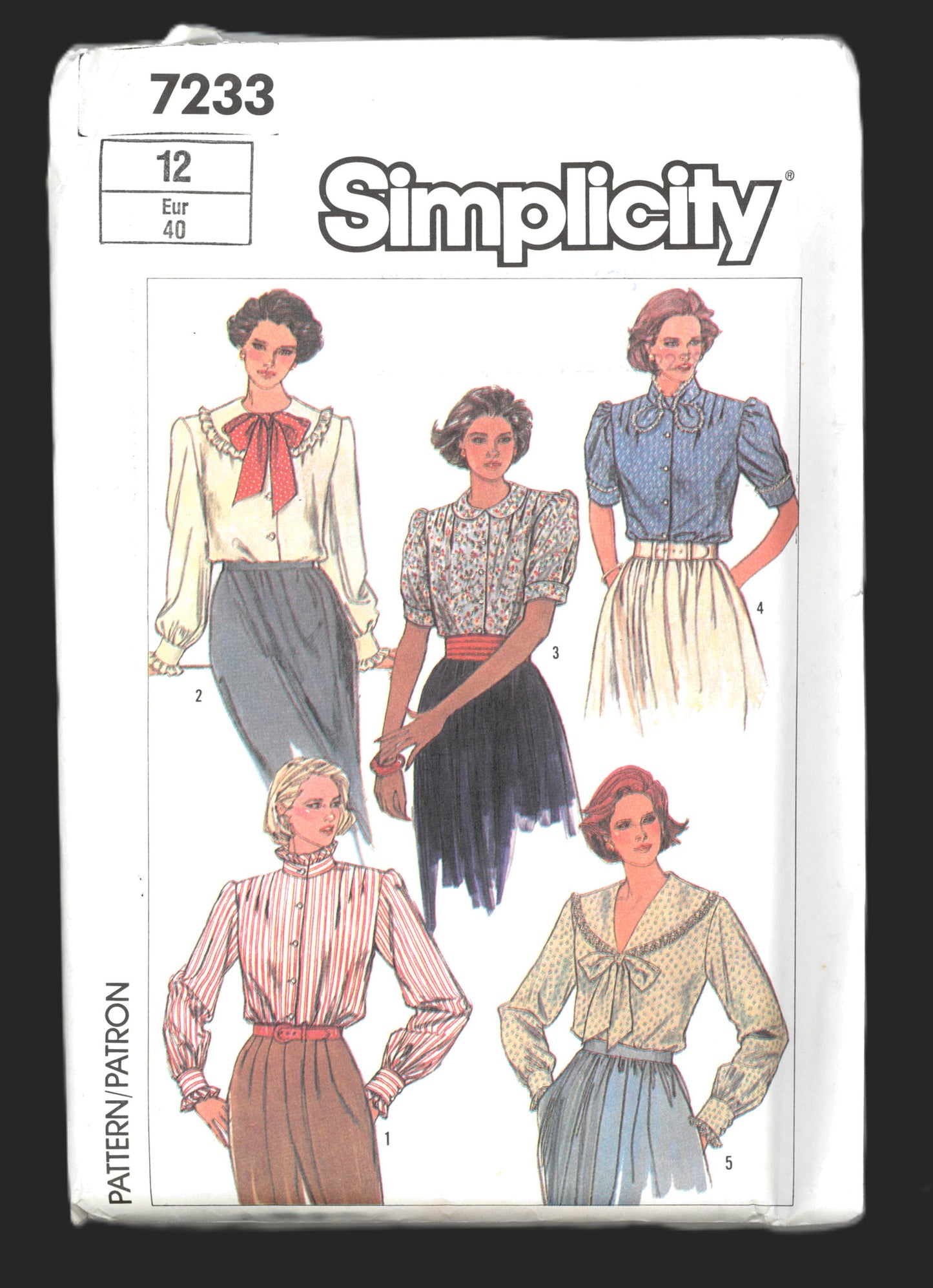 Simplicity 7233 Misses Blouse Sewing Pattern UNCUT - Size 12