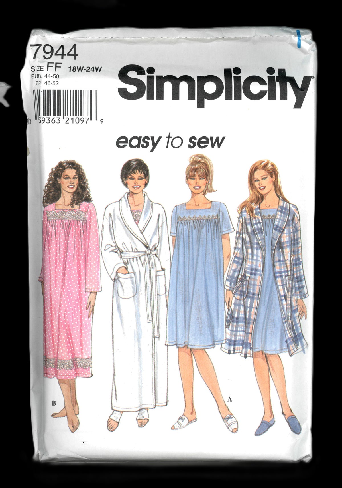 Simplicity 7944 Womens Nightgown and Robe Sewing Pattern UNCUT - Size ...