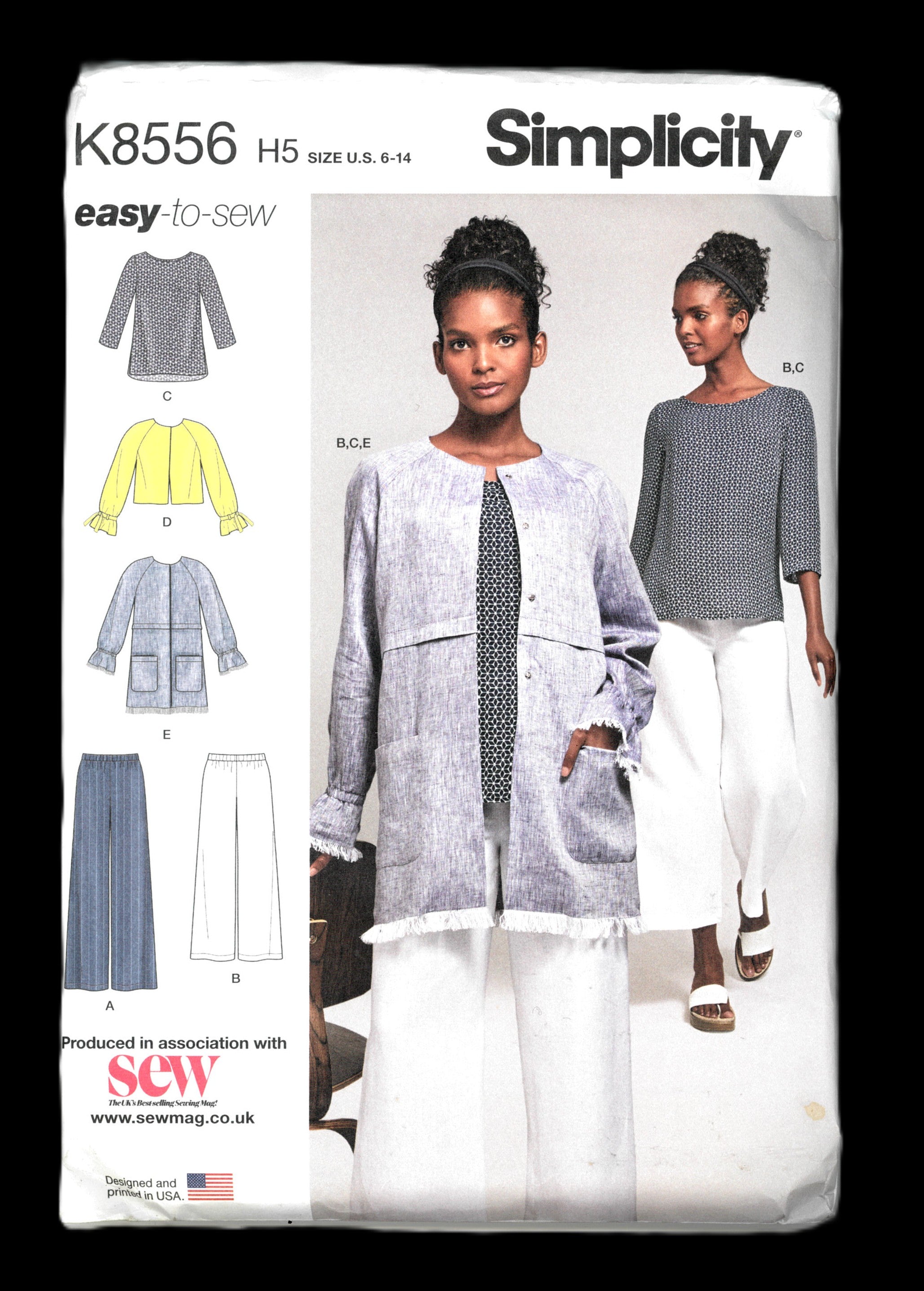 Simplicity 8556 Misses Pants in Two Lengths, Tunic and Long or Short J ...