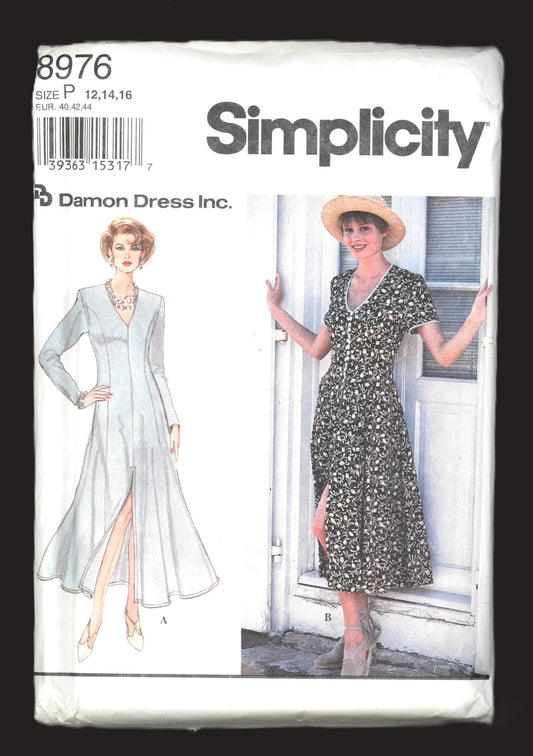 Simplicity 8976 Misses / miss Petite Dress Sewing Pattern UNCUT Size 12 14 16