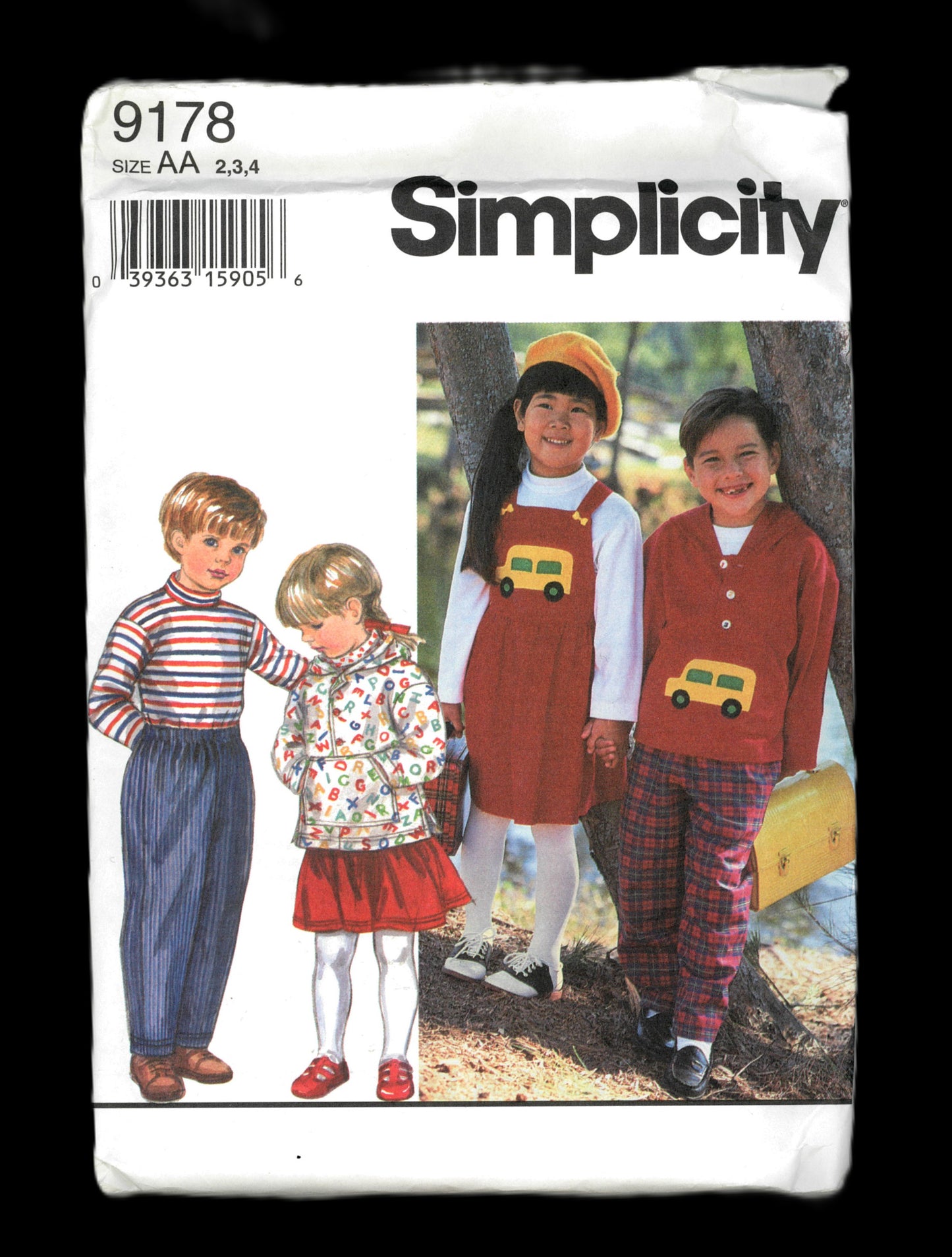 Simplicity 9178 Childs Boys Girls Jacket Top Pants and Skirt Sewing Pattern - UNCUT Size 2 3 4