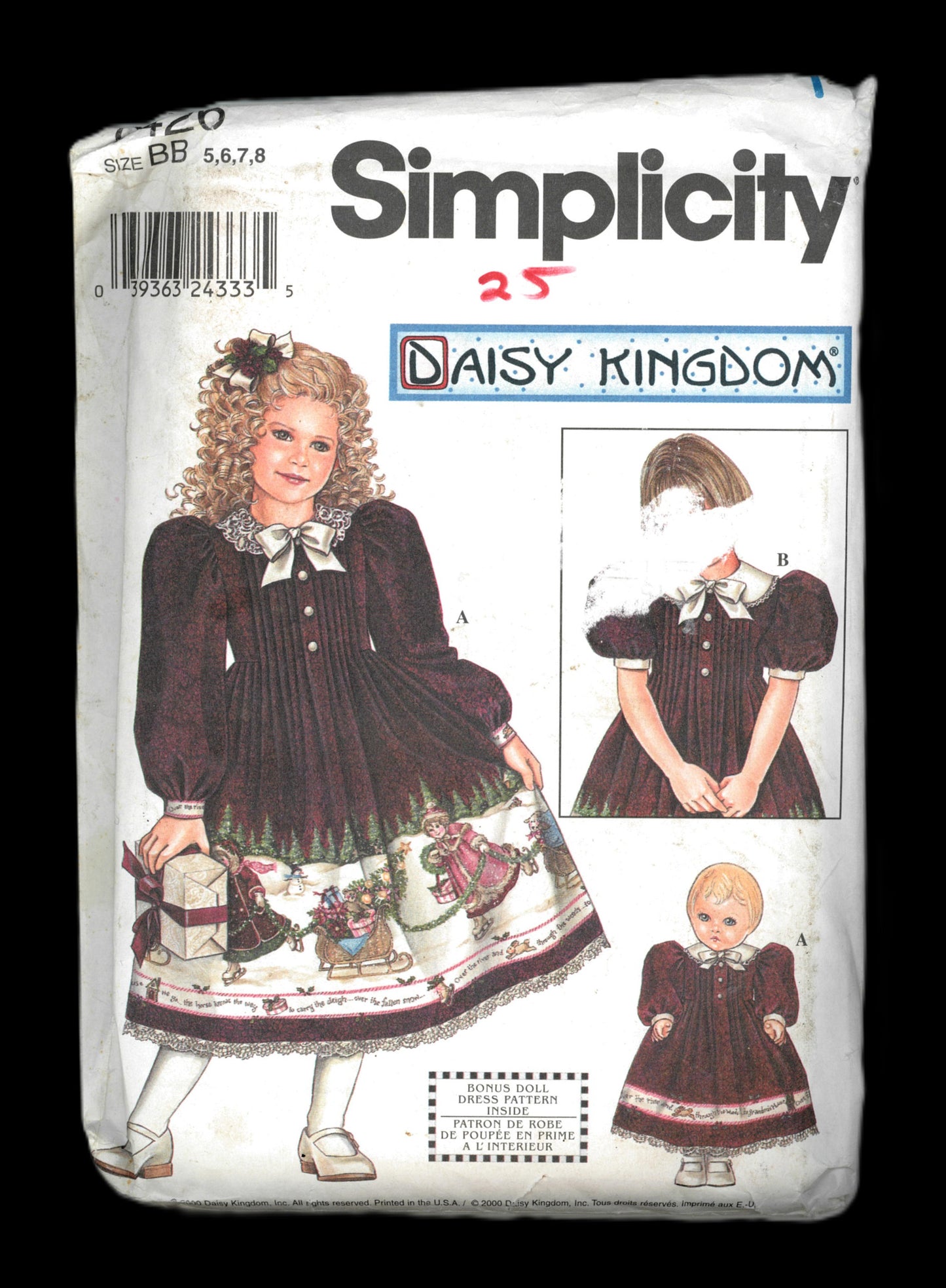 Simplicity 9426 Girls Dress and Doll Dress for 18" Doll Sewing Pattern UNCUT Size 5 6 7 8