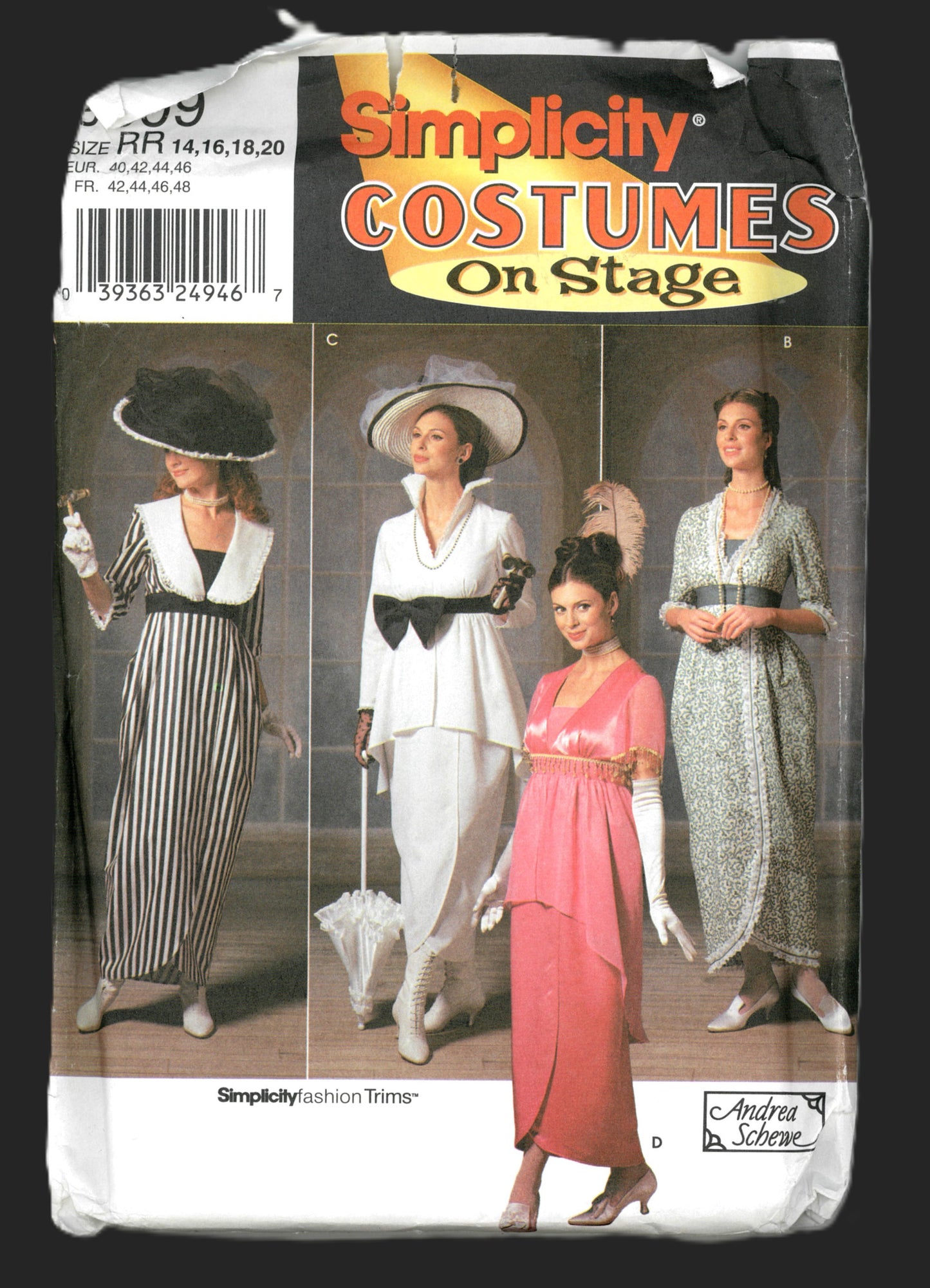 Simplicity 9699 Titanic Edwardian Era Misses Costumes Sewing Pattern UNCUT  - Size 14 16 18 20